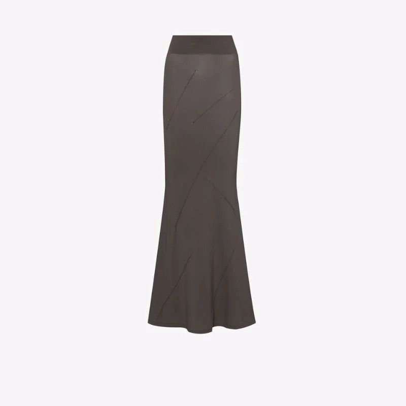 o1mle1224 Mesh Maxi Skirt in Dark Grey
