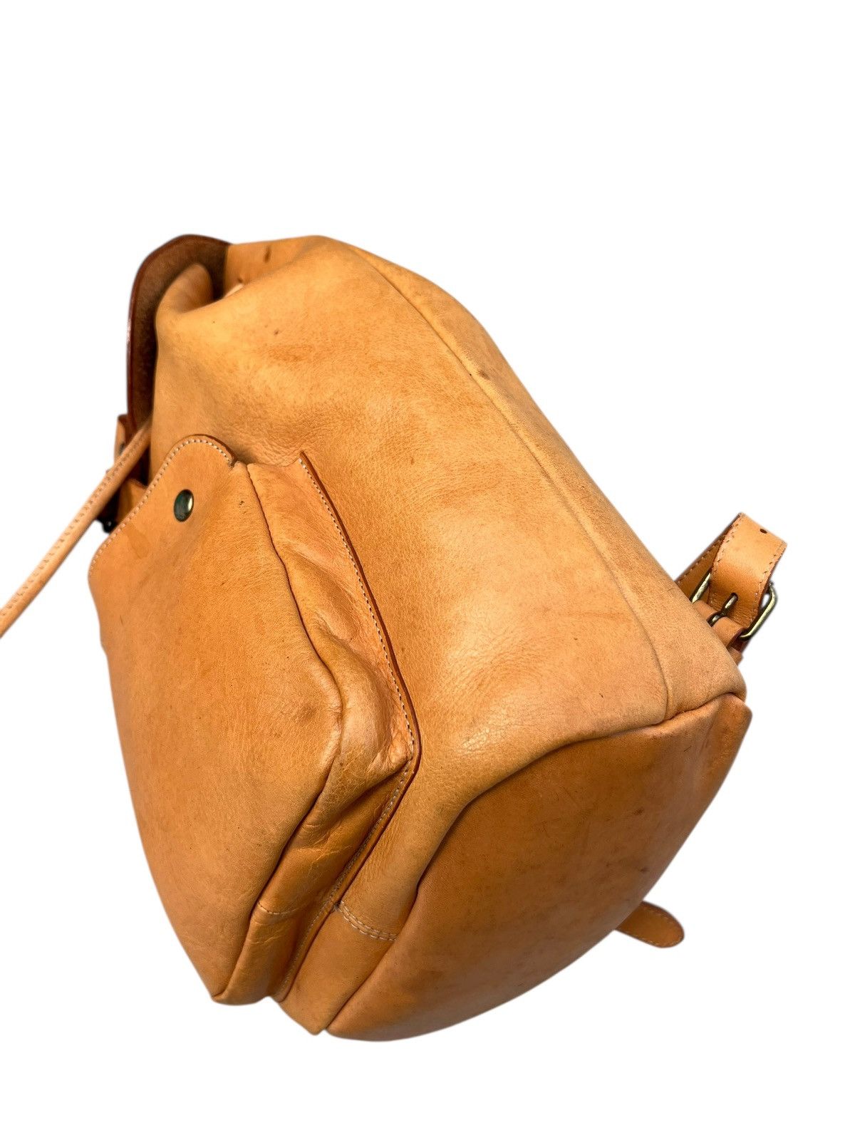 Leather Vintage Slipknot Project Japan Patina Leather Backpack Bag Size ONE SIZE - 13 Thumbnail