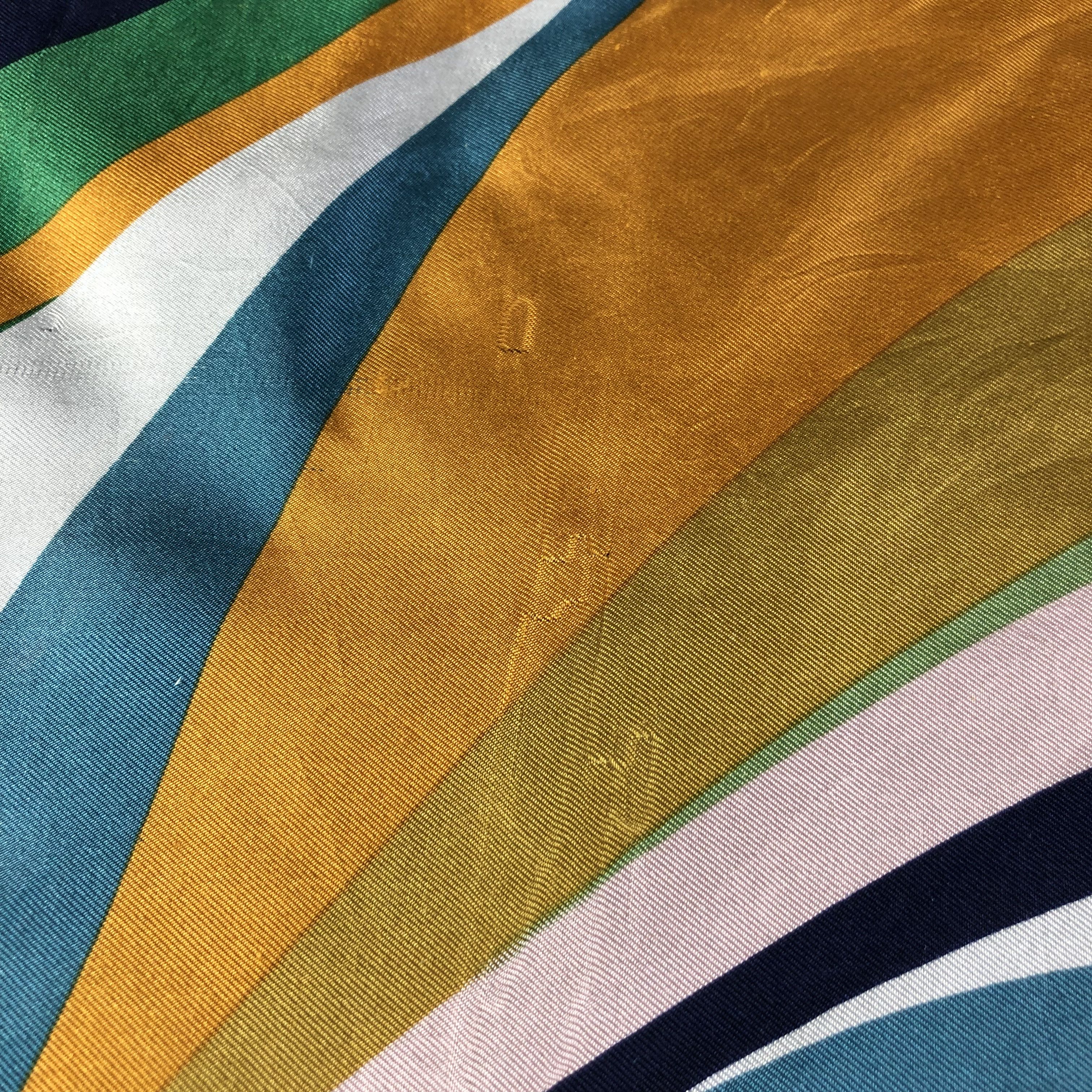 Vintage Abstract Design Silk Scarf M478 Size ONE SIZE - 9 Thumbnail