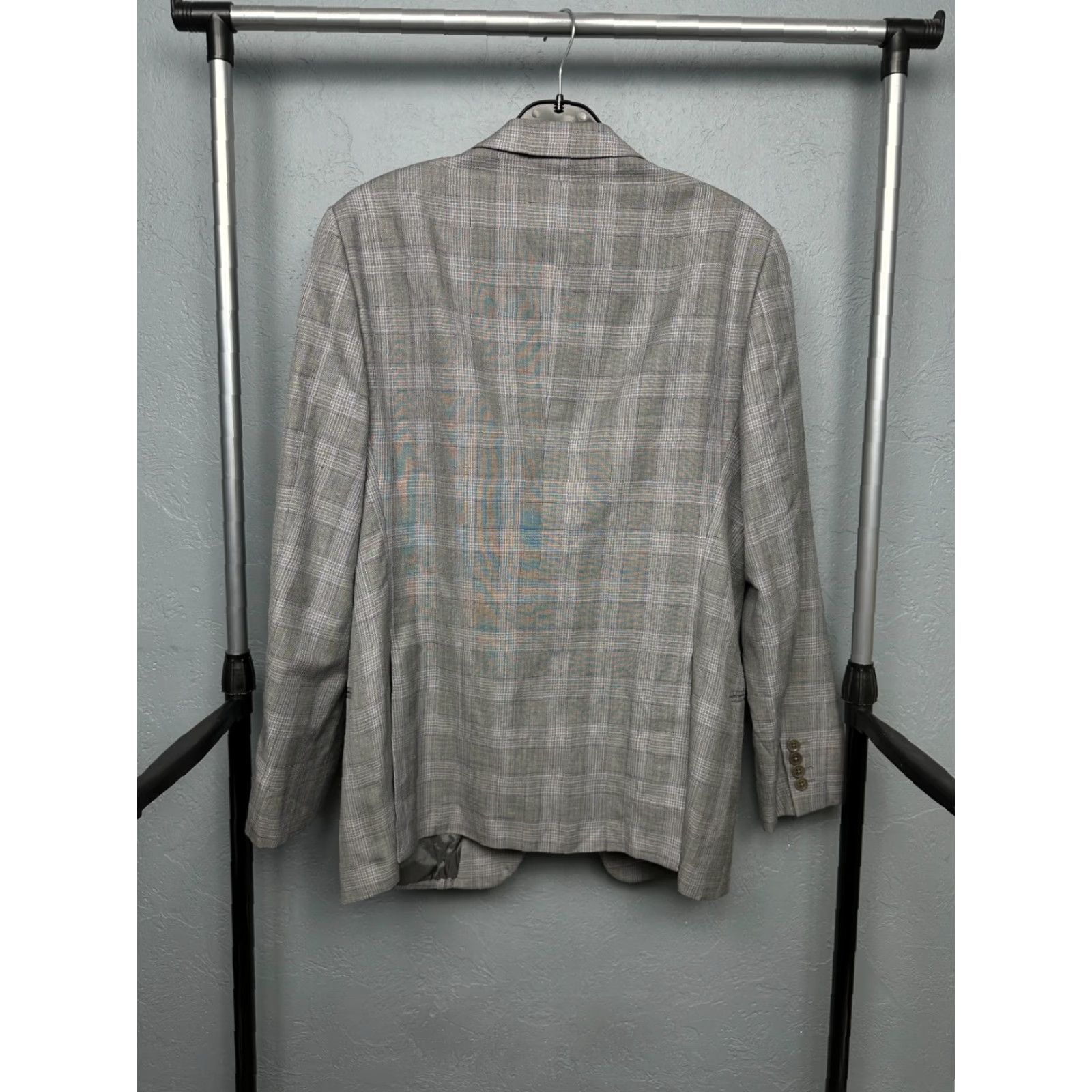 Armani Armani Collezioni Mens Wool Blazer Jacket Made in Italy Size 50R (M) Gray Wool Blazer Men Adult M Blazer Italy 50R Mens Jacket Two-Button Vintage: No Size 40R - 6 Thumbnail