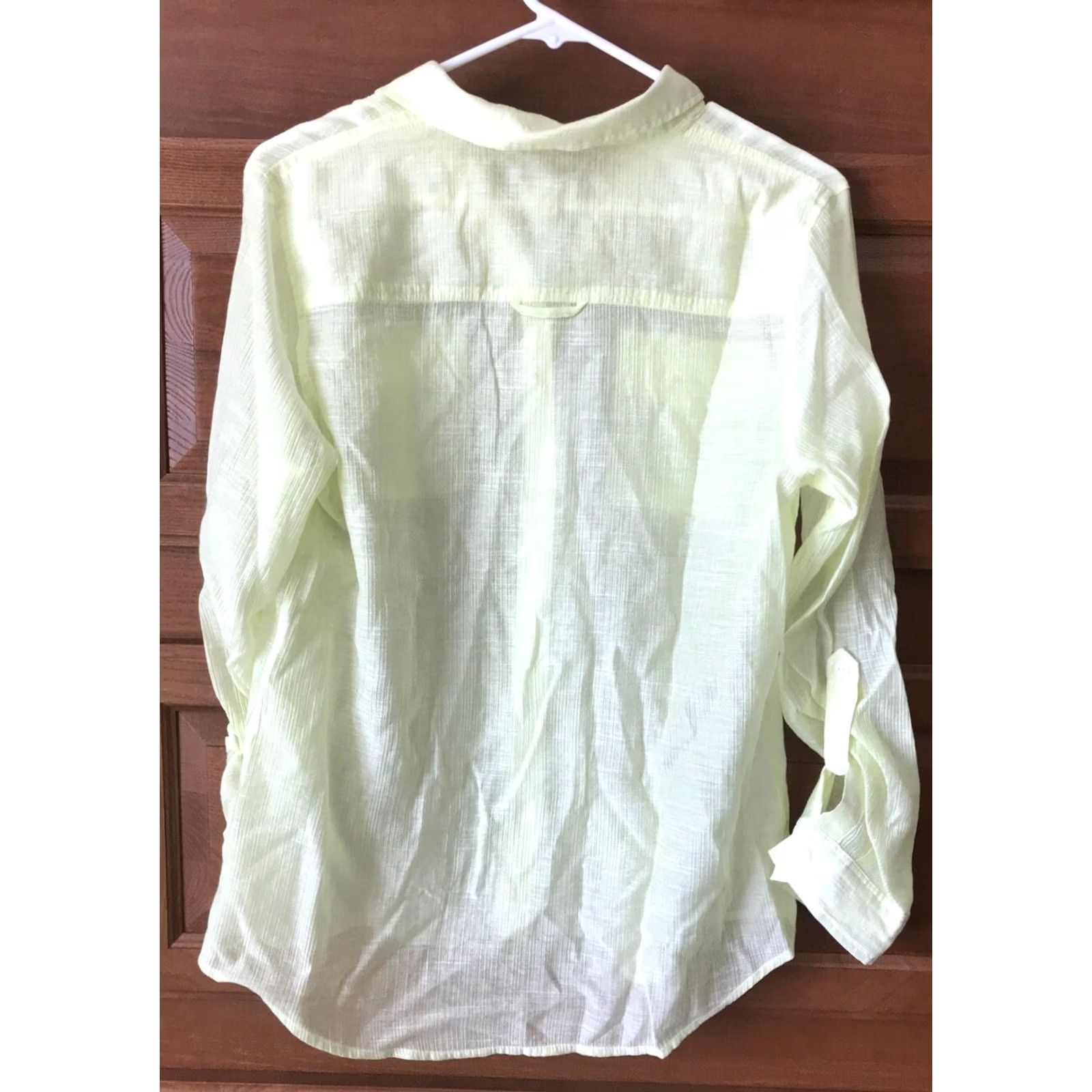 Vintage Chicos Women Top Size 1 Long Sleeve Button-Up Light Green Sheer B576 Shirt Women Plus Size Men? Size XS / US 0-2 / IT 36-38 - 2 Thumbnail