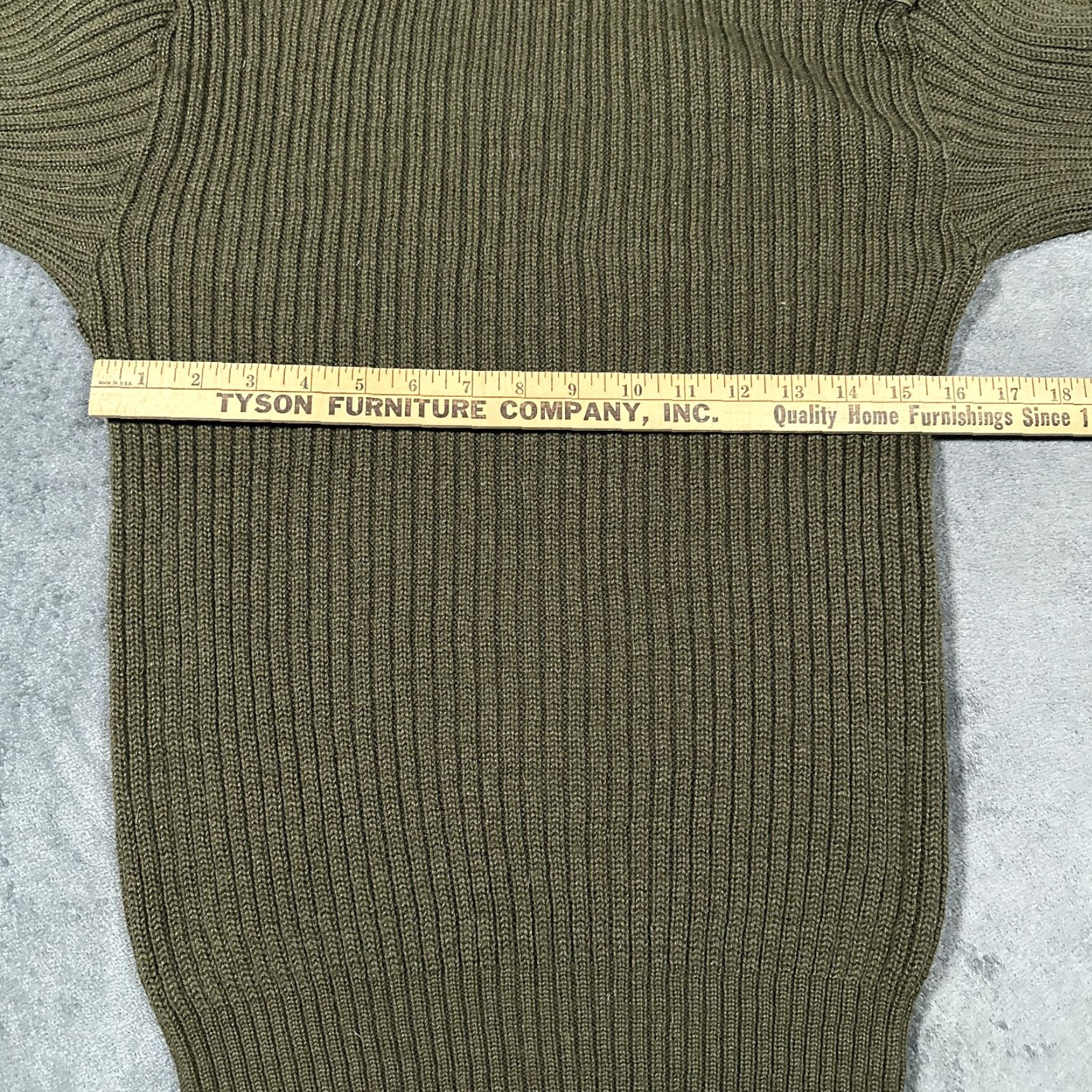 Olive VINTAGE Woolly Pully Sweater Men Small Fall Winter 80s Army Grunge Olive Drab USA Size US S / EU 44-46 / 1 - 7 Thumbnail