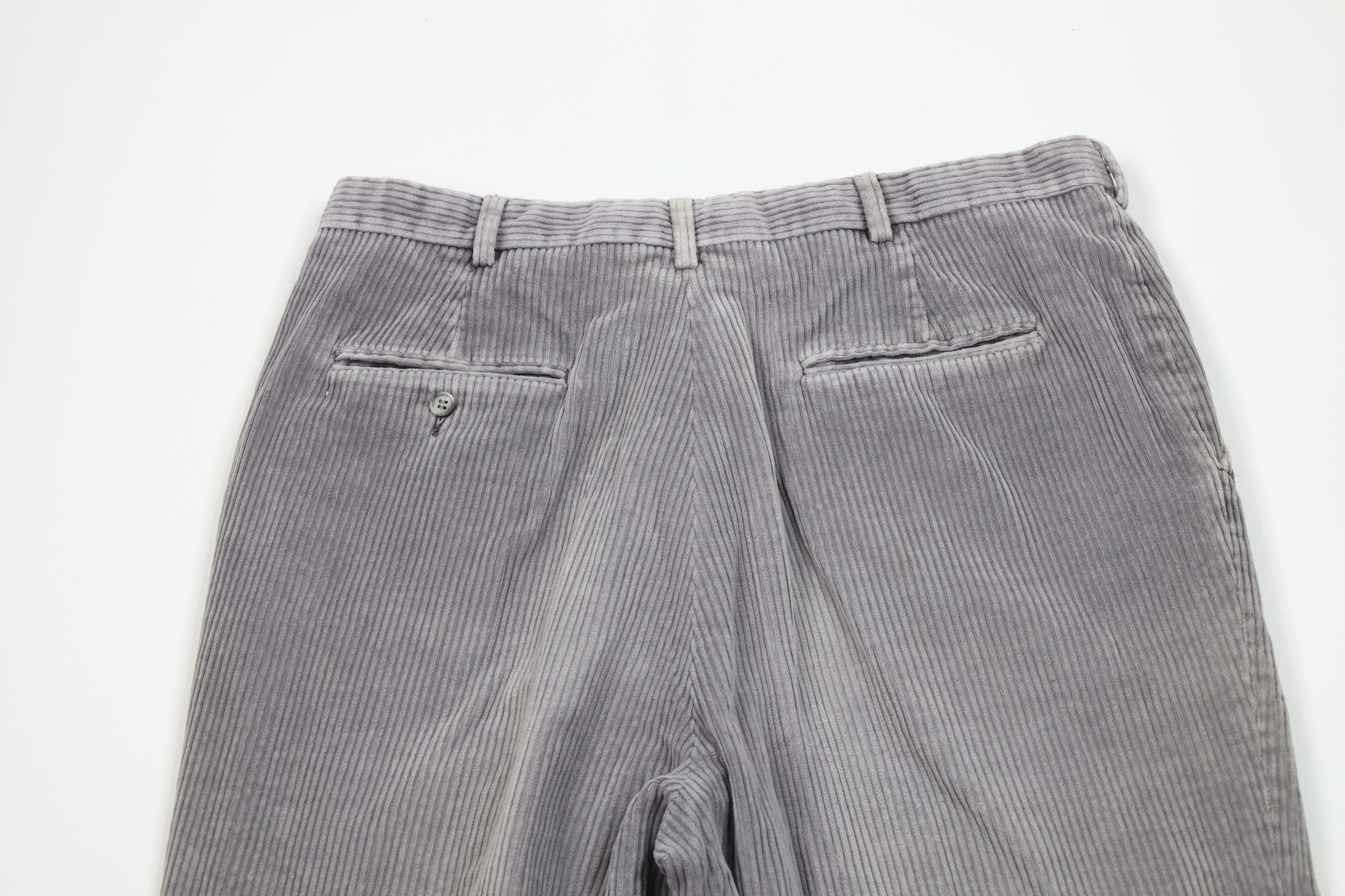 Lands' End × Vintage Vintage 70s Lands End Heavy Wide Leg Corduroy Pants Gray USA Size US 38 / EU 54 - 12 Thumbnail