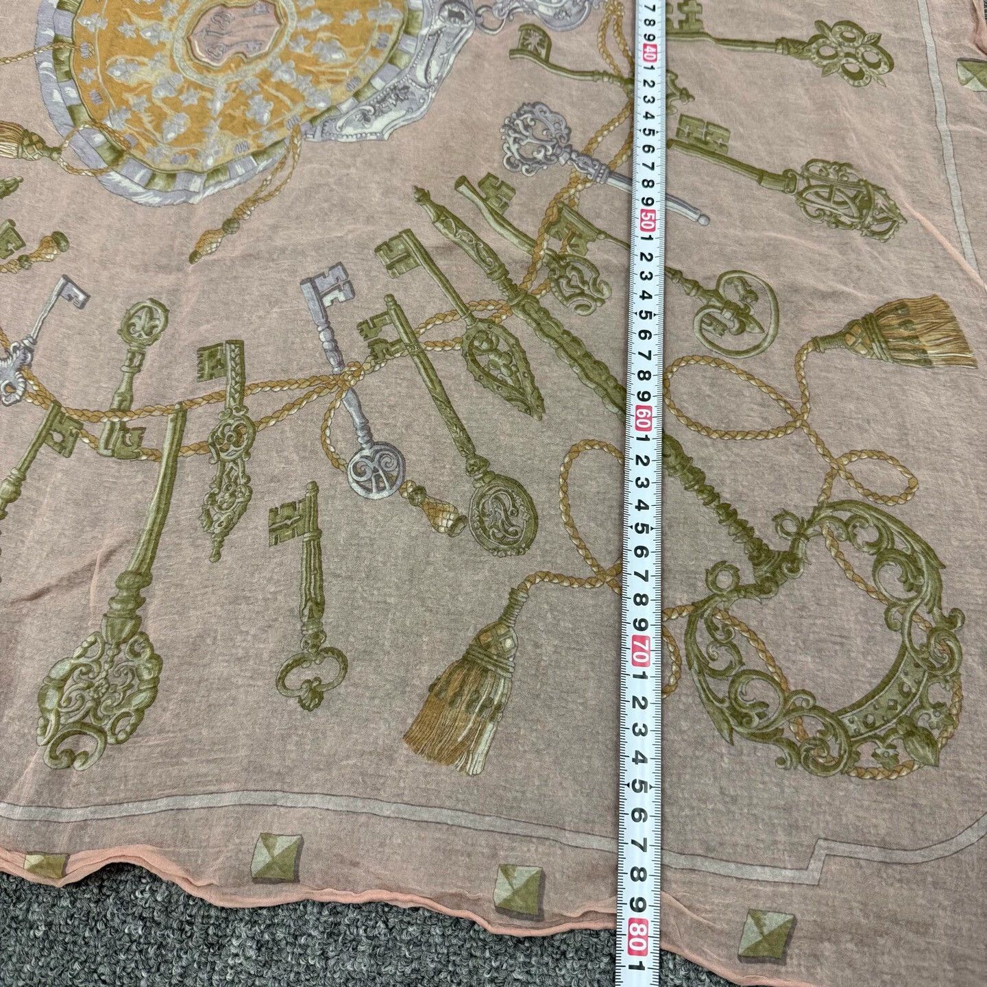 Hermes Hermes Classic Key Silk Scarf 99 New 80x80cm Size ONE SIZE - 6 Thumbnail