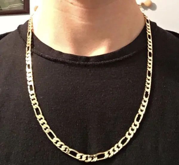 Other Gold Chain Figaro Necklace And Matching Bracelet Set Size ONE SIZE - 2 Thumbnail