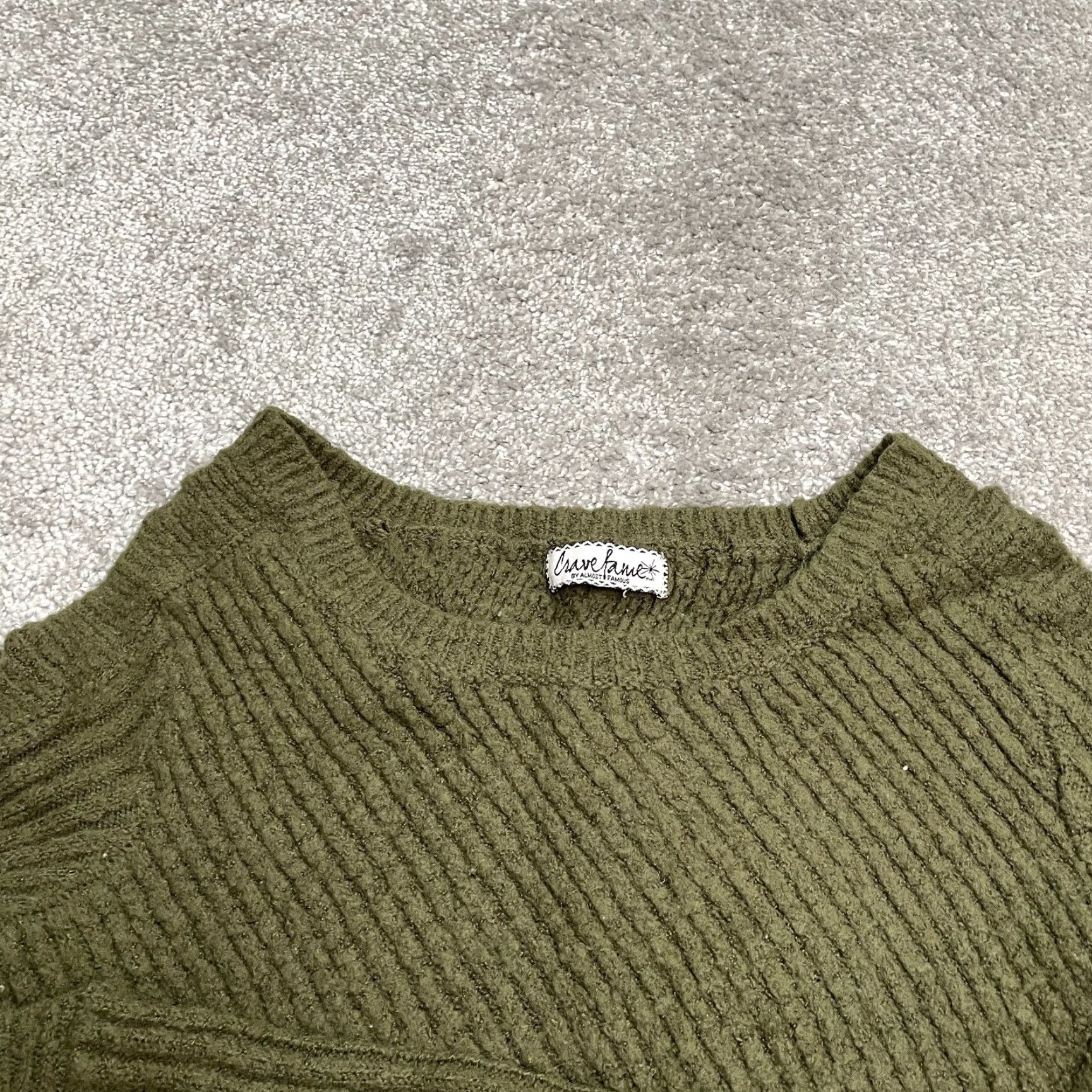Vintage Cravefame Pullover Sweater Womens Small Green Ladder Sleeve Round Neck Casual Size S / US 4 / IT 40 - 3 Thumbnail