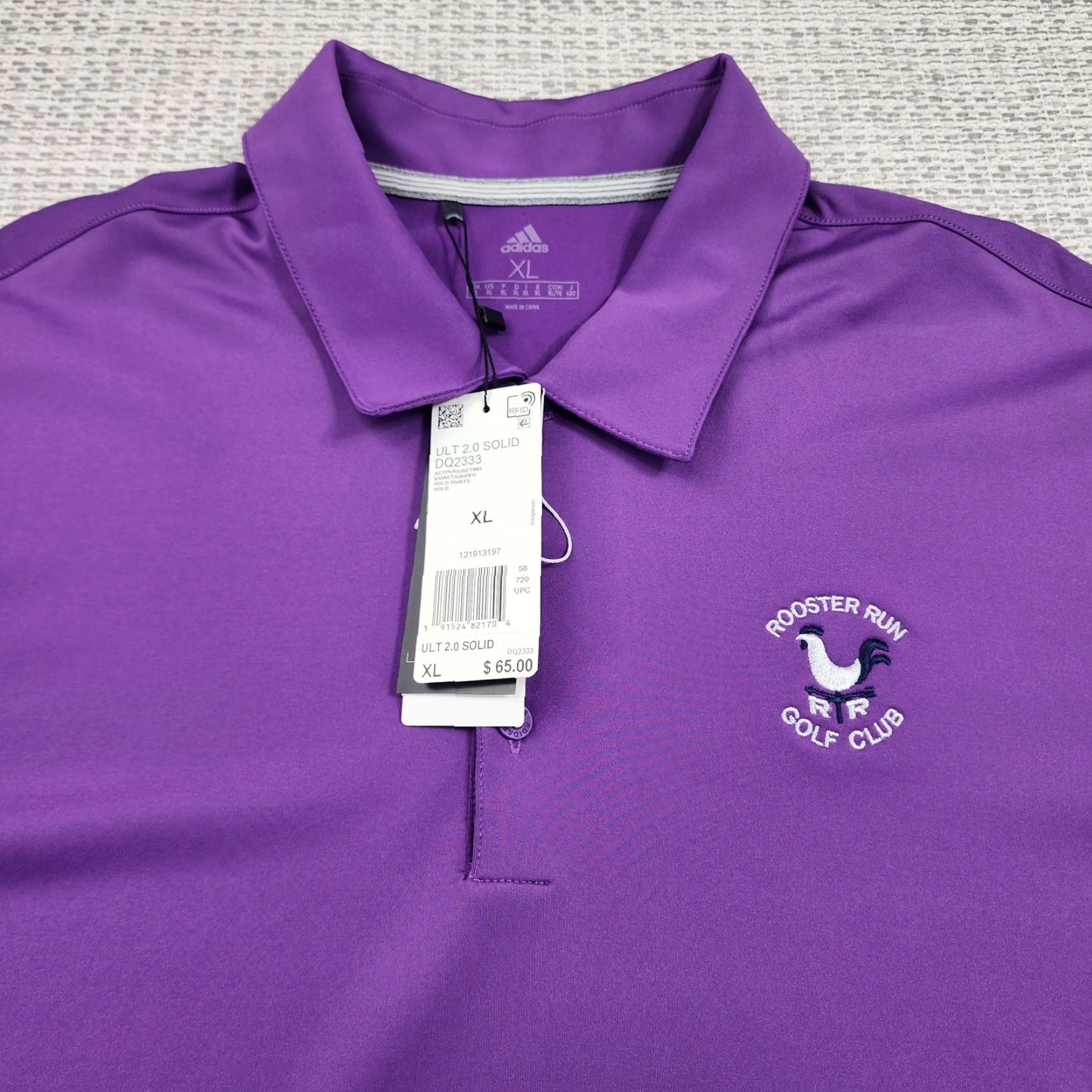 Adidas Adidas Polo Shirt Mens XL Purple Ultimate365 2.0 Solid Golf UPF 50 Rooster Run Polo Shirt Mens XL Purple Adidas Golf Polo Logo Embroidered Size US XL / EU 56 / 4 - 5 Thumbnail
