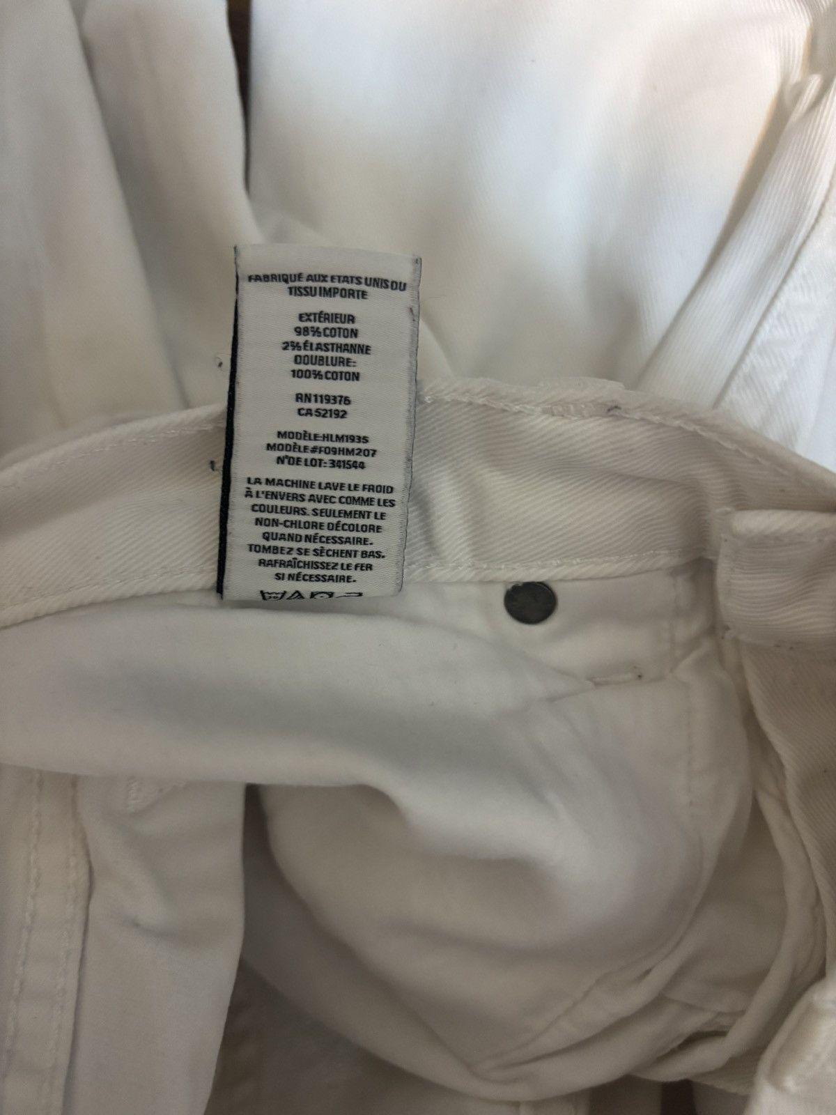 Helmut Lang white helmut lang denim Size US 29 - 8 Thumbnail
