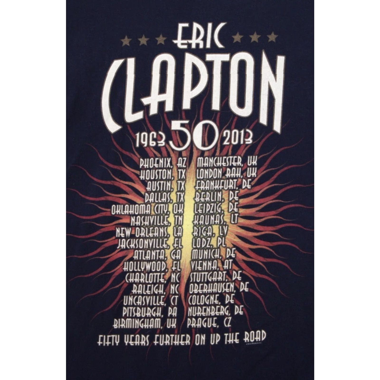 Anvil Eric Clapton T Shirt Men's 2XL Black 2013 Concert Music Tour 50th Anniversary Size US XXL / EU 58 / 5 - 4 Thumbnail
