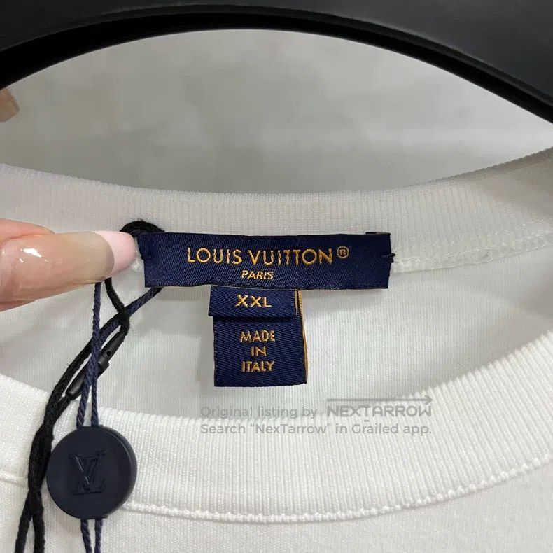 Louis Vuitton Louis Vuitton White Zip Printed Crew Neck Casual Short Sle Size US XXL / EU 58 / 5 - 2 Thumbnail
