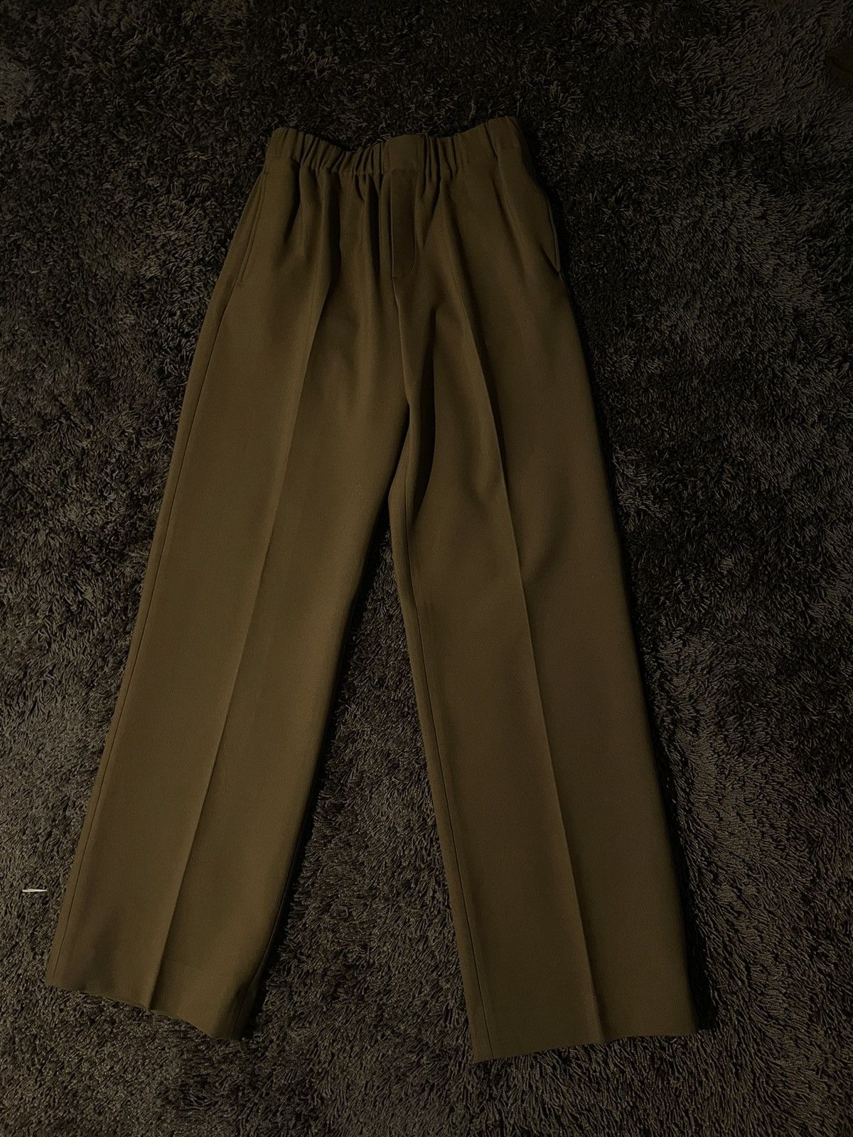 Image of Sandro Wide-Leg Cotton Trousers in Caramel Brown, Men's (Size 38)