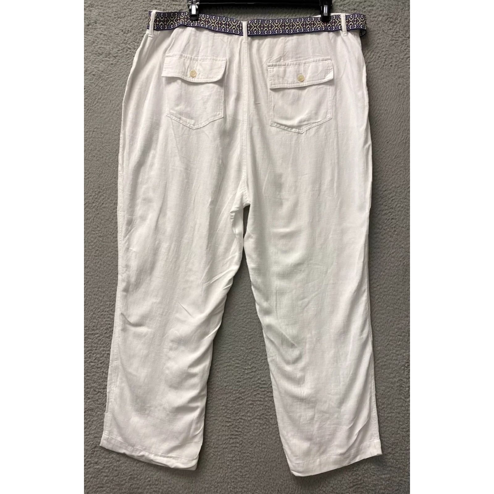 Vintage CATO Premium Women's Casual Pants Plus Size 22W White Summer Pocket NWT Size 40" / US 18 - 6 Thumbnail