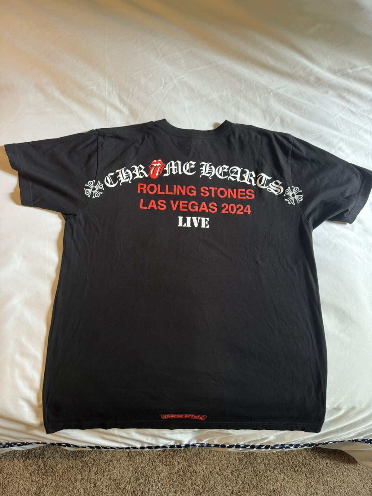 Chrome Hearts XL Chrome Hearts Rolling Stones 2024 Concert T-Shirt