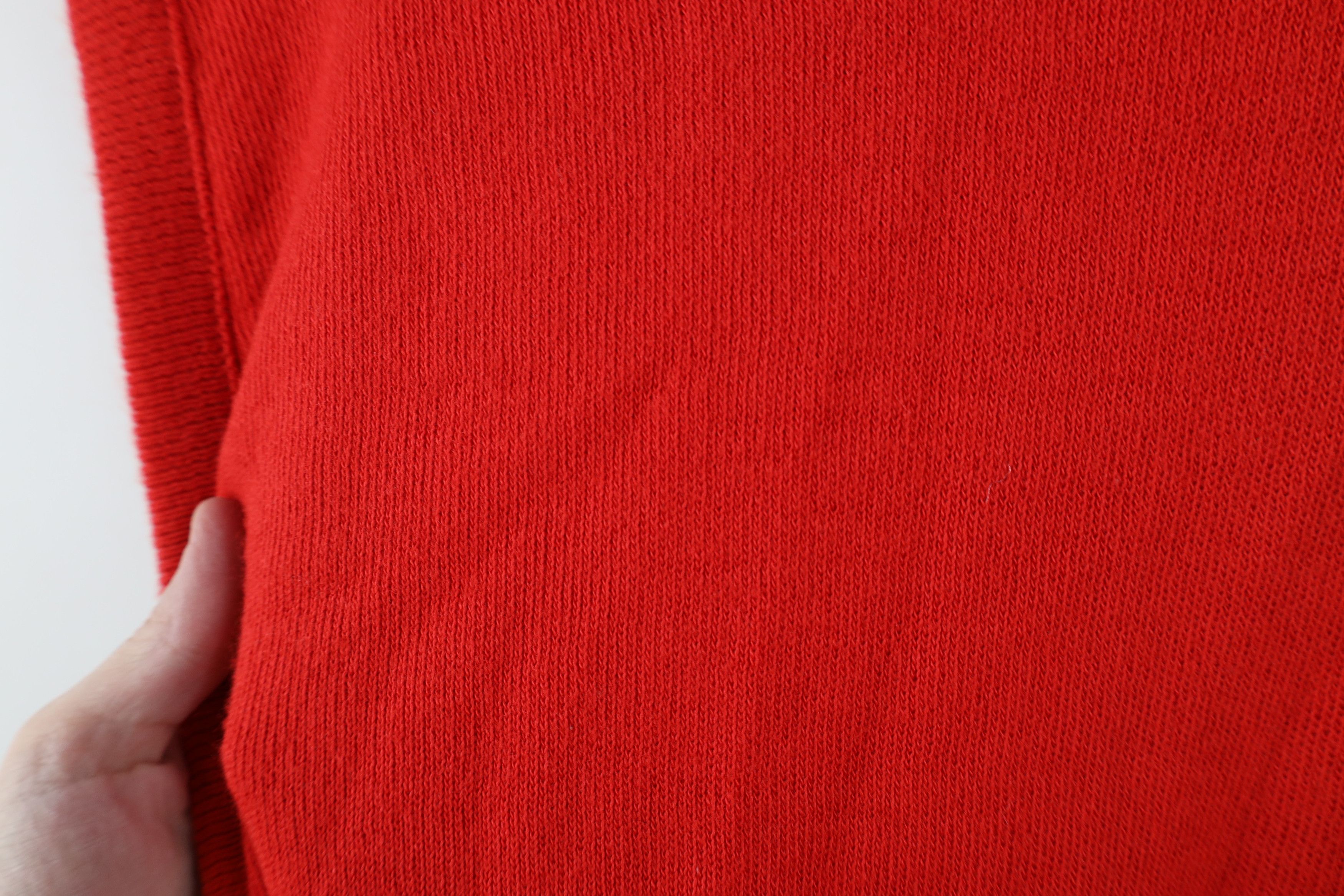 Vintage Vintage 70s Streetwear Knit V-Neck Sweater Vest Red USA Size US L / EU 52-54 / 3 - 8 Thumbnail