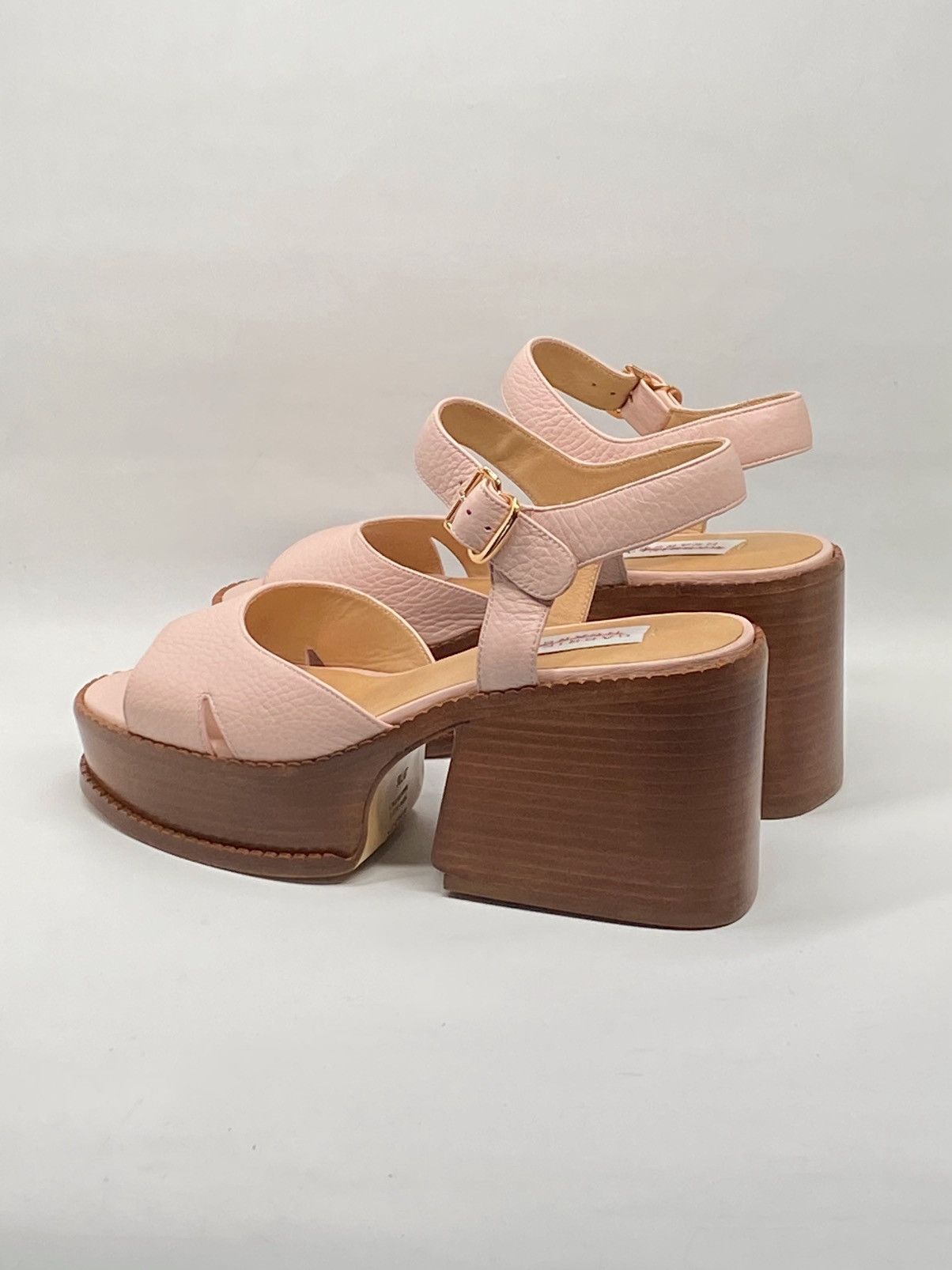 Gabriela Hearst Gabriela Hearst Zuri 90MM Leather Platform Sandals size 37.5 Size US 7.5 / IT 37.5 - 6 Thumbnail