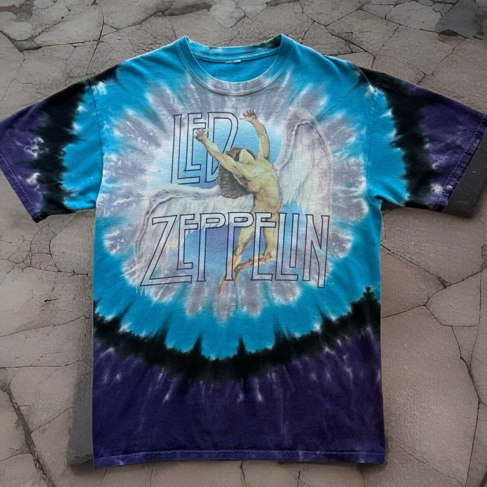 Band Tees × Led Zeppelin × Liquid Blue Vintage 00s trashed liquid 