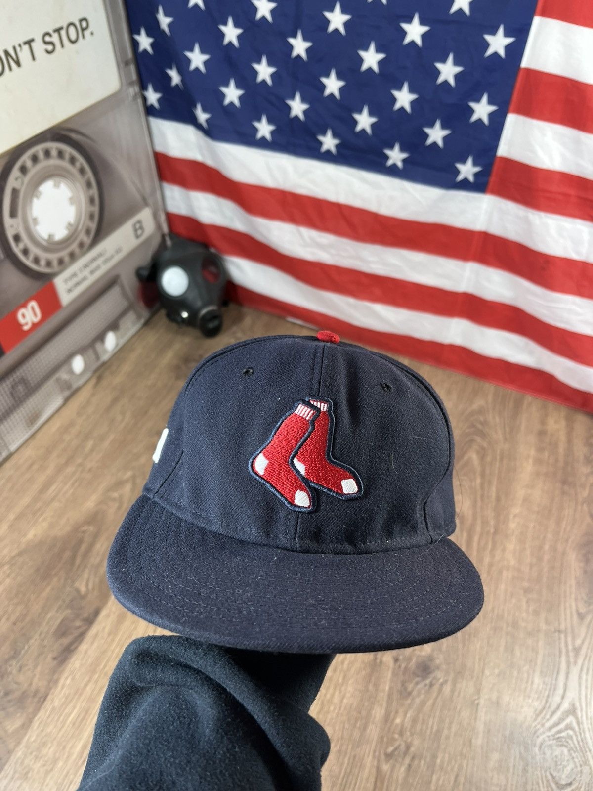 Vintage Boston Red Sox New Era Cap Size 7 1/8 Size ONE SIZE - 1 Thumbnail