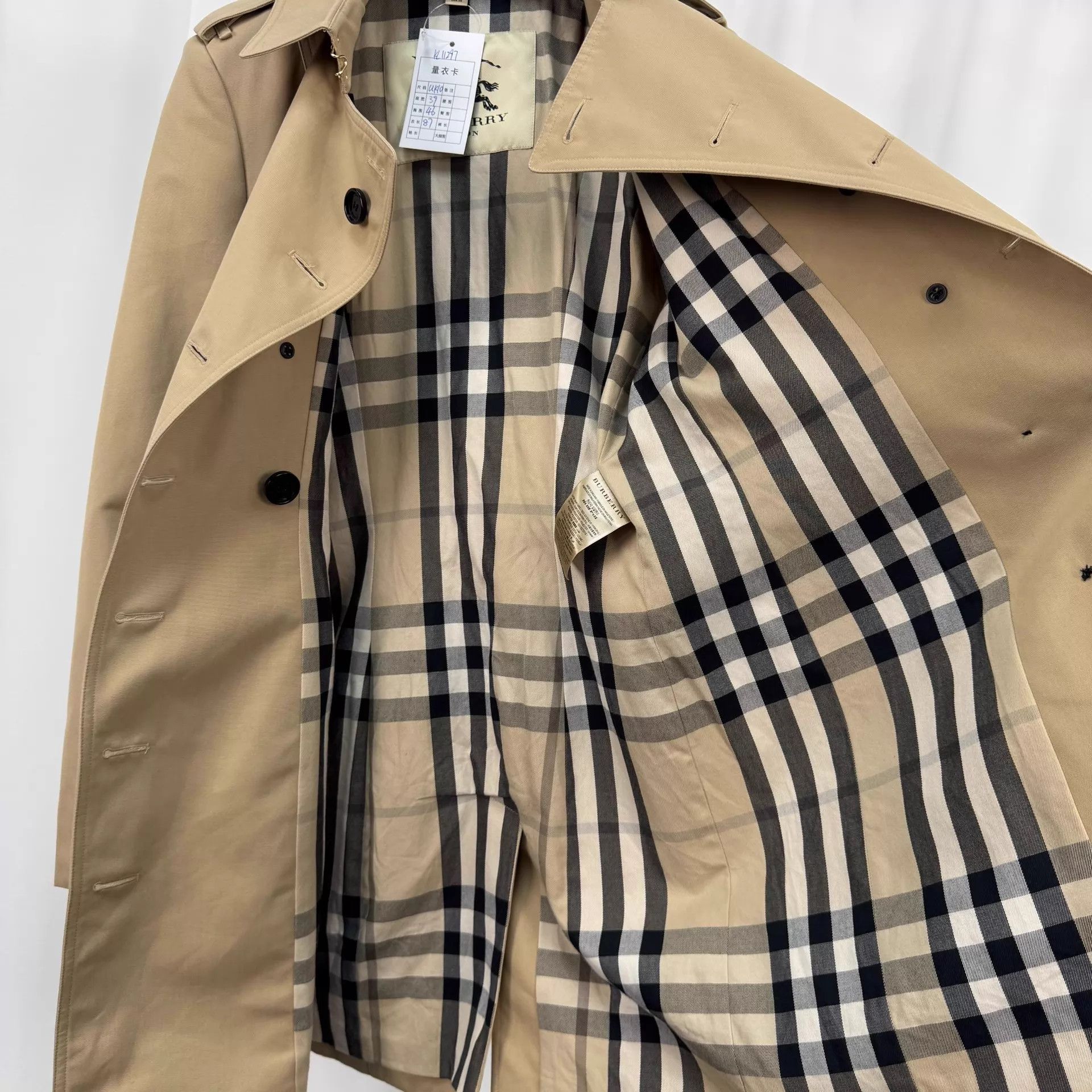 Burberry Burberry DB Check Trench UK10 98N Cuffs Ties Cut Size M / US 6-8 / IT 42-44 - 5 Thumbnail