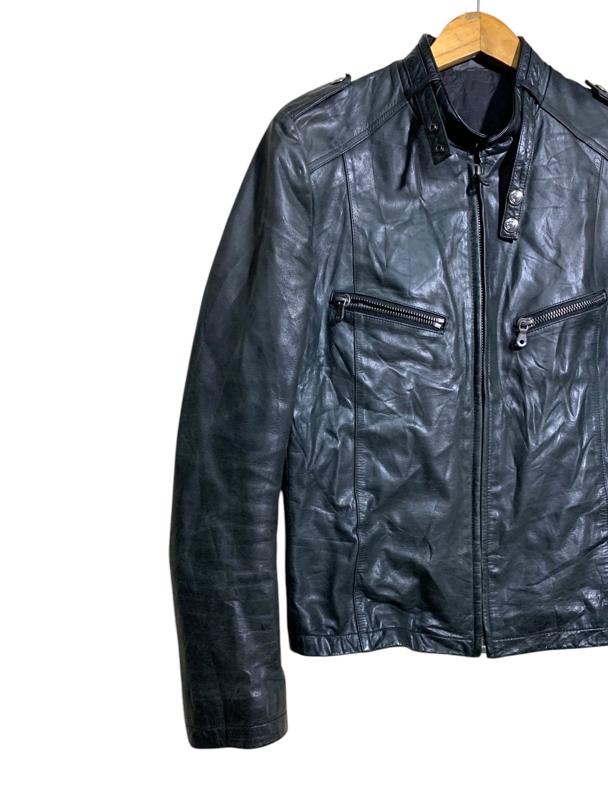 Japanese Brand × SOU SOU 🔥SOUK BIKER LEATHER JACKETS BLACK Size US M / EU 48-50 / 2 - 3 Thumbnail