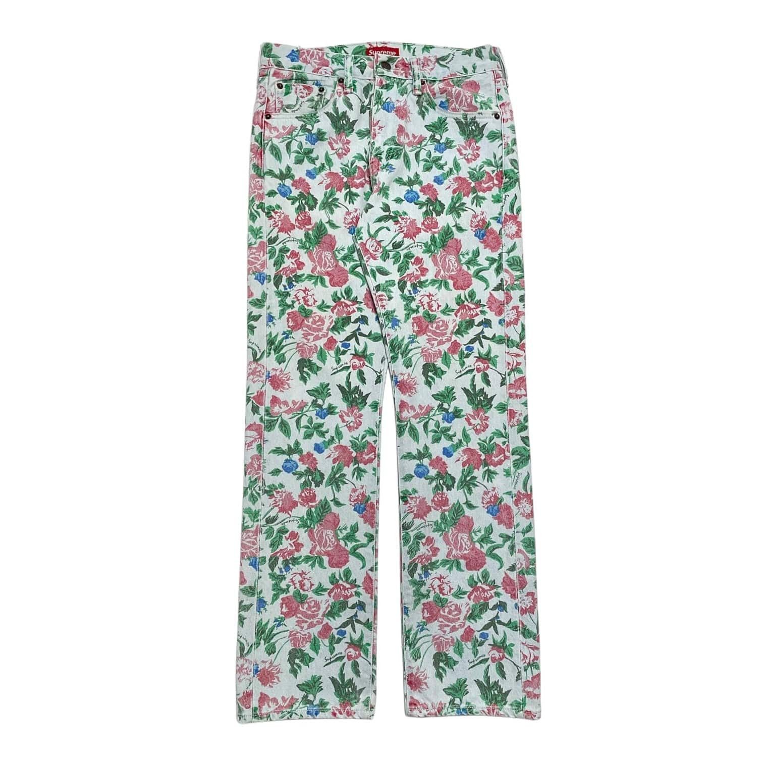 Levi's × Supreme SS16 Supreme Levis 505 Roses Denim Jeans | Grailed