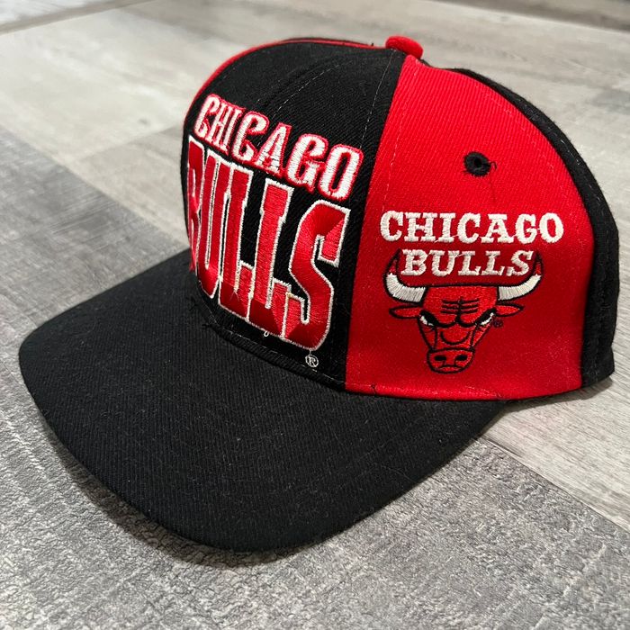 Vintage VTG Chicago Bulls Drew Pearson Color Block 90s Snapback Hat ...