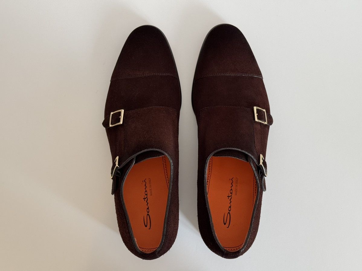 Santoni Santoni Mens Double Buckle Monk Strap Size US 9.5 / EU 42-43 - 6 Thumbnail