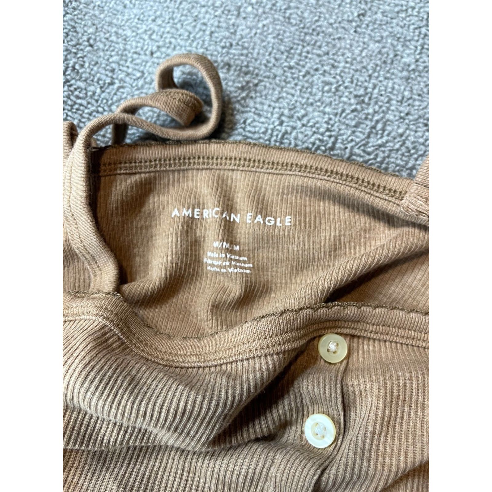 American Eagle Outfitters VINTAGE American Eagle Outfitters Crop Top Womens Size Medium Brown Button Up Sleeveless Crochet Bohemian Spring Summer Womens Size M / US 6-8 / IT 42-44 - 4 Thumbnail