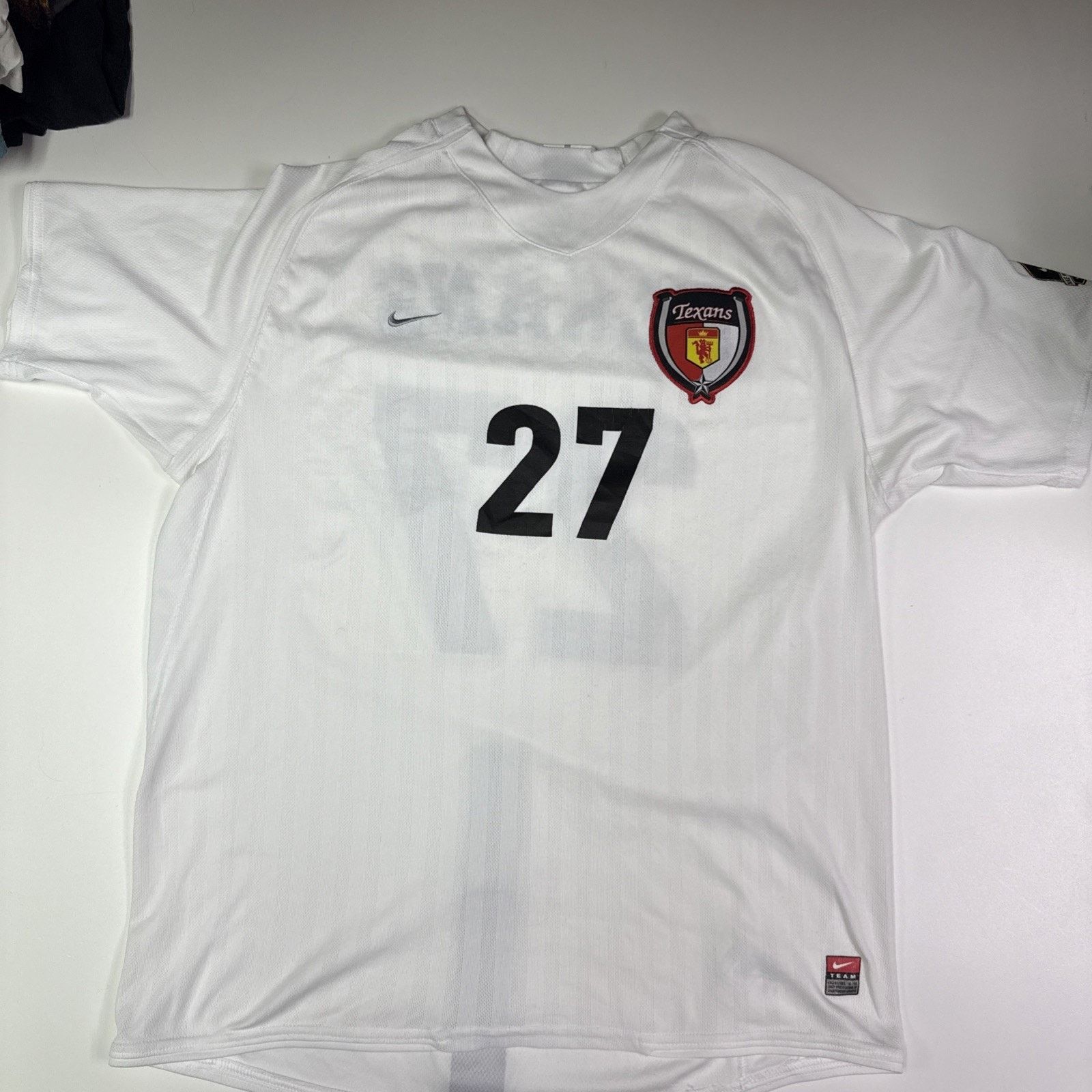 Nike Nike Texans Soccer Futbol White No 27 Jersey Size Medium Size US M / EU 48-50 / 2 - 1 Thumbnail