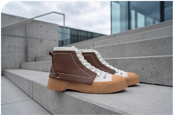 JW Anderson High Top Platform Sneakers White Brown RRP $450 Size US 9 / IT 39 - 2 Thumbnail