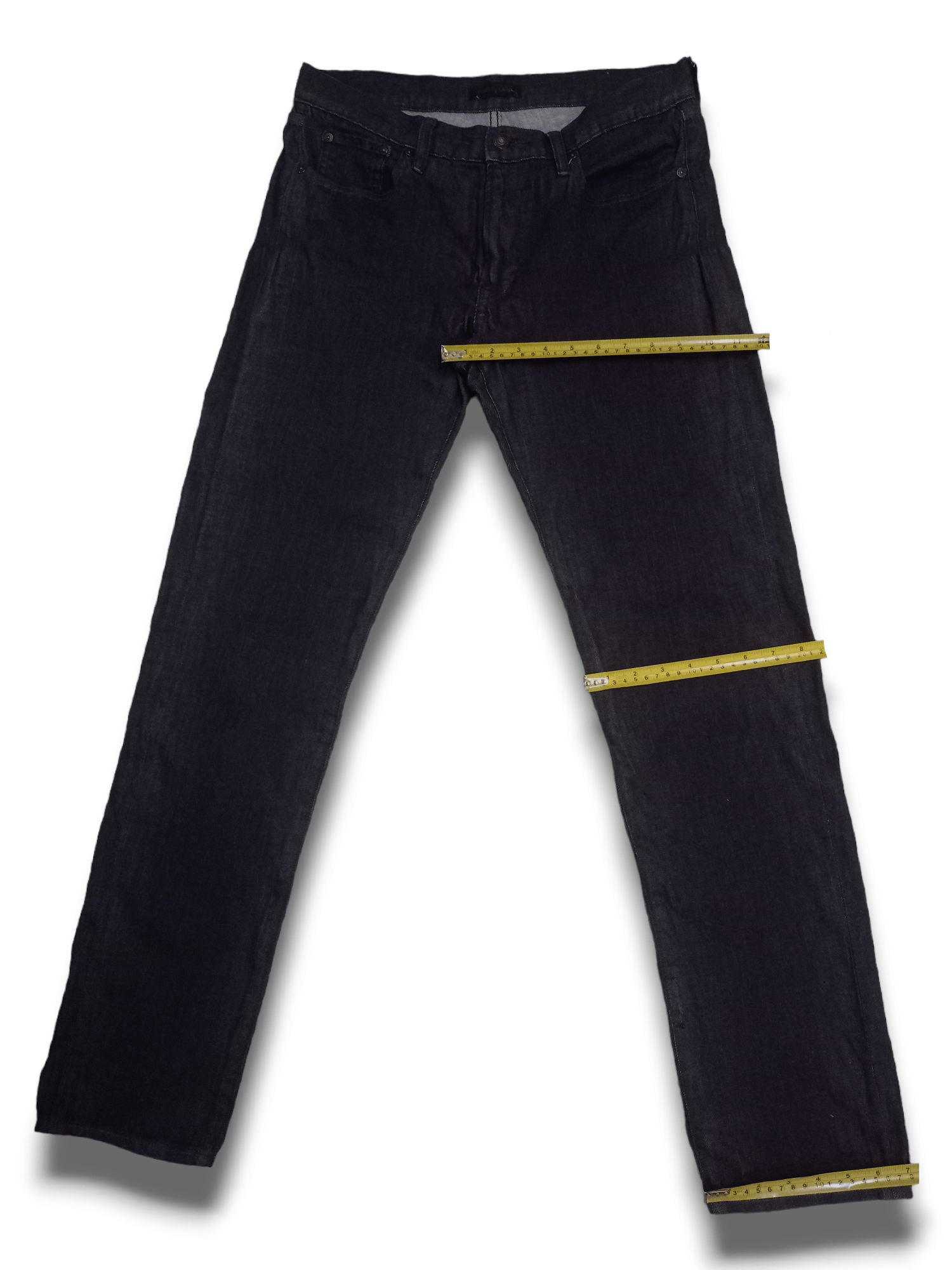 Japanese Brand × Uniqlo Vintage Japanese Uniqlo Black Pleated Denim Pants 31x32 Size US 31 - 12 Thumbnail