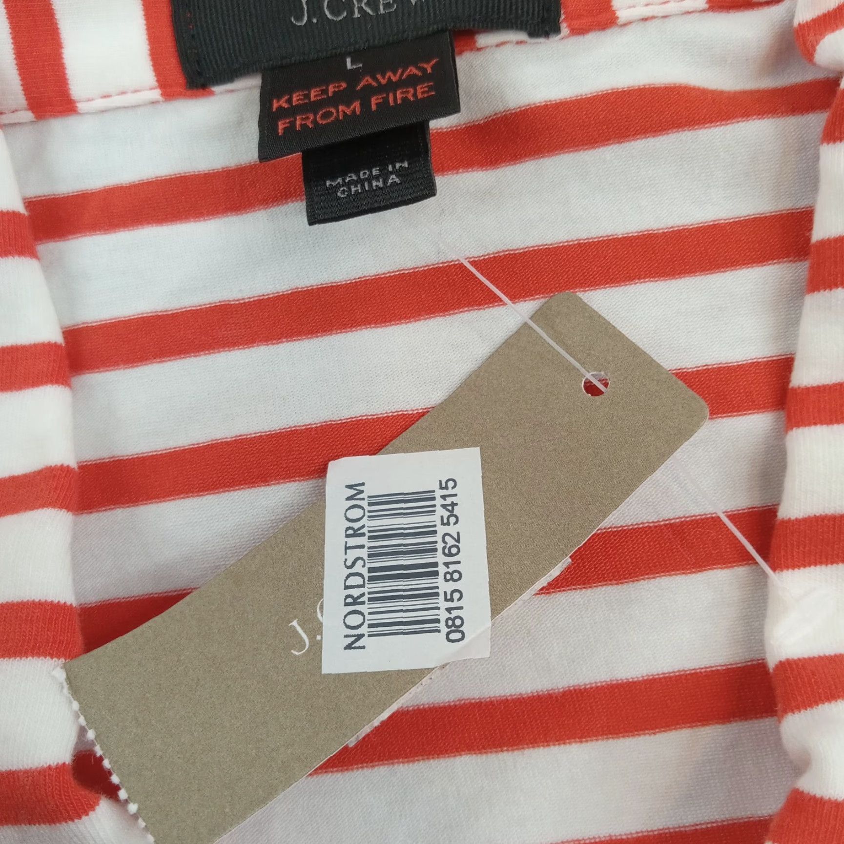 J.Crew J. Crew Women's Red White Striped Short Sleeve Button Up Pajama Top Large Size ONE SIZE - 7 Thumbnail
