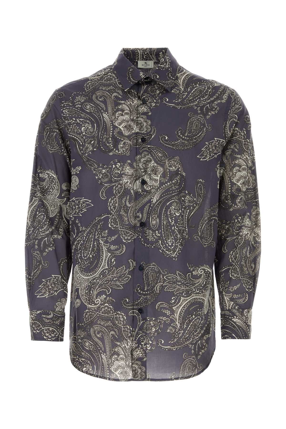 image of Etro Printed Cotton Shirt, Men's (Size Small)