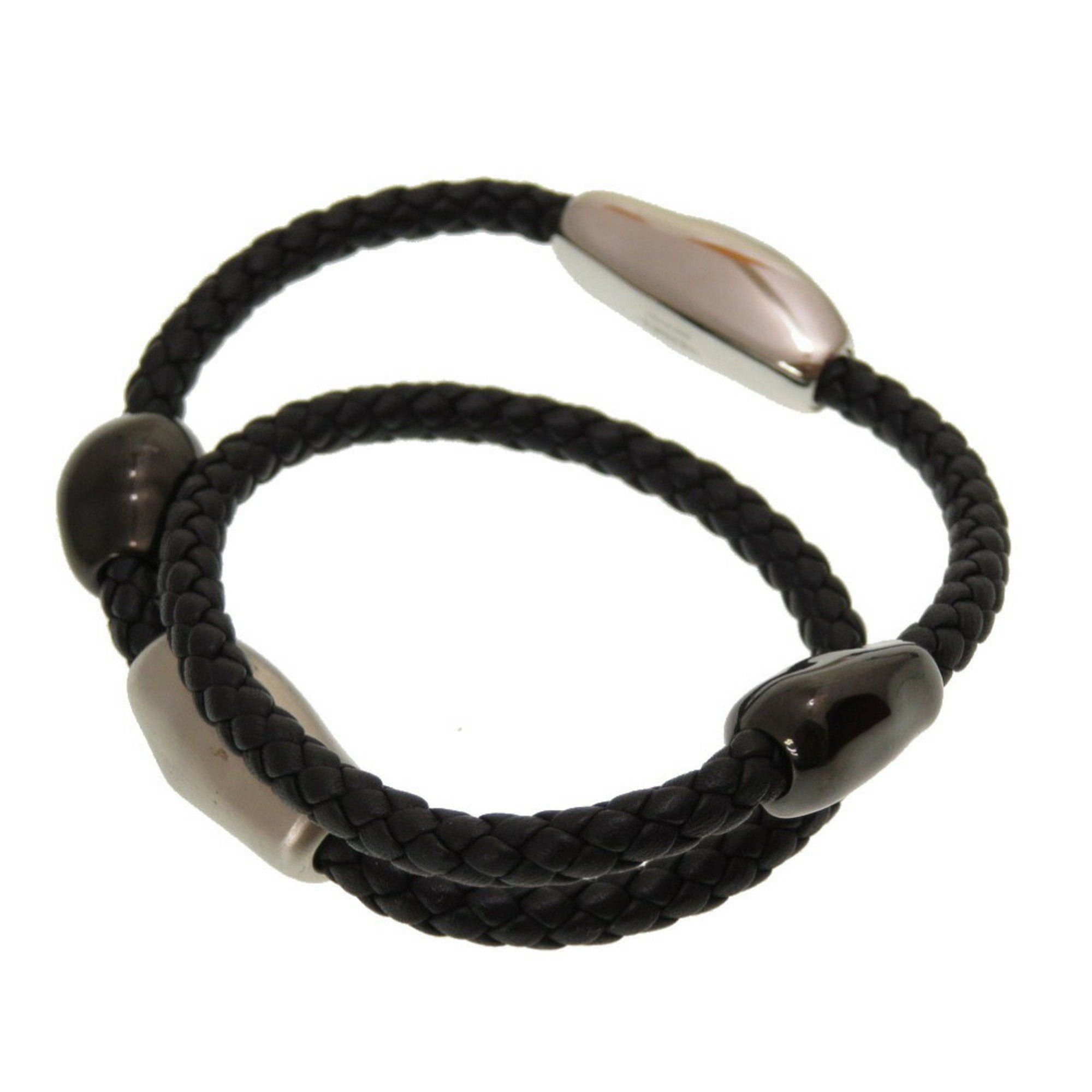 image of Hermes Wave Double Tour Vaux Swift Black Bracelet, Women's