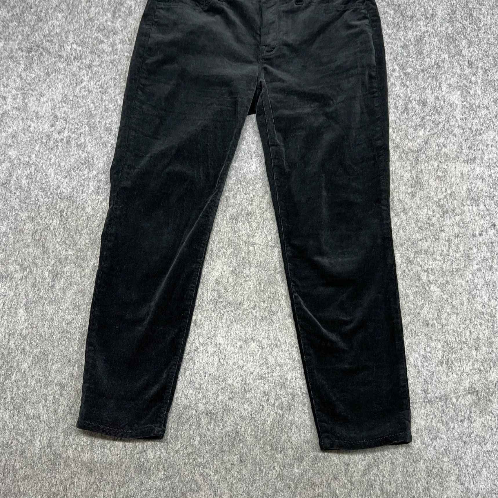 J.Crew J.CREW Chino Pants Womens Slim Corduroy Black 31 Regular Stretch tapered Front Pocket Winter 98% Cotton 2% Elastane Size 24" / US 00 / IT 34 - 5 Thumbnail