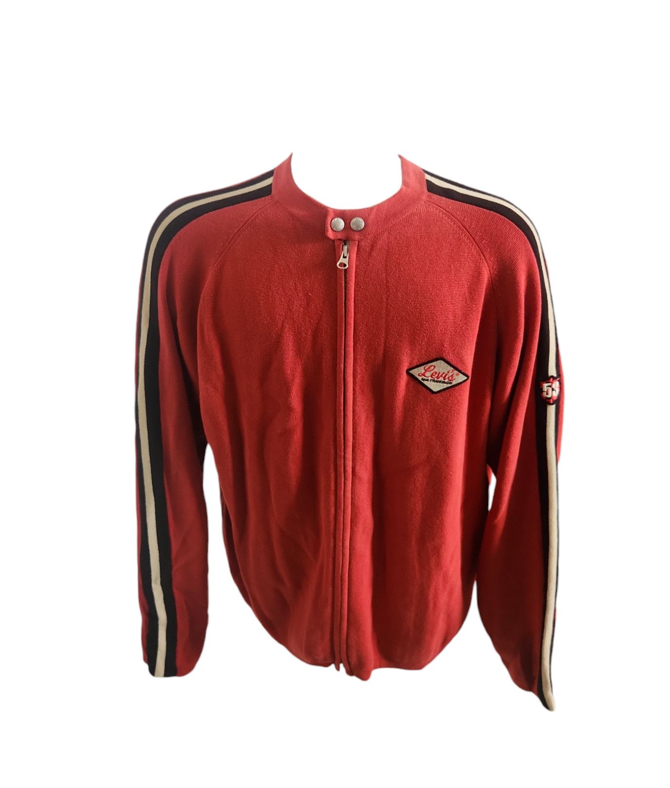 Levi's × Vintage Levi's Strauss Patch VTG Full Zip Red Motorcycle style Size US L / EU 52-54 / 3 - 1 Thumbnail