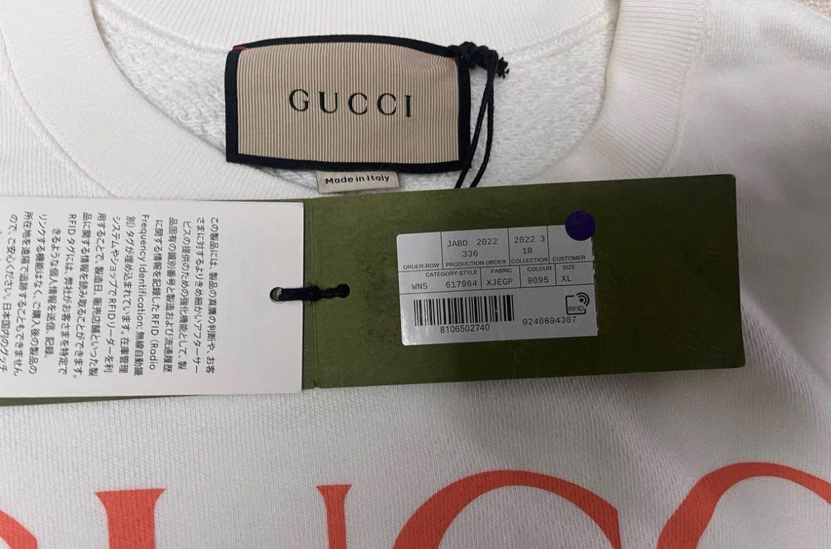 Gucci Gucci Yellow rubber cat white loose sweatshirt 2501-Nextarr Size US XL / EU 56 / 4 - 4 Thumbnail