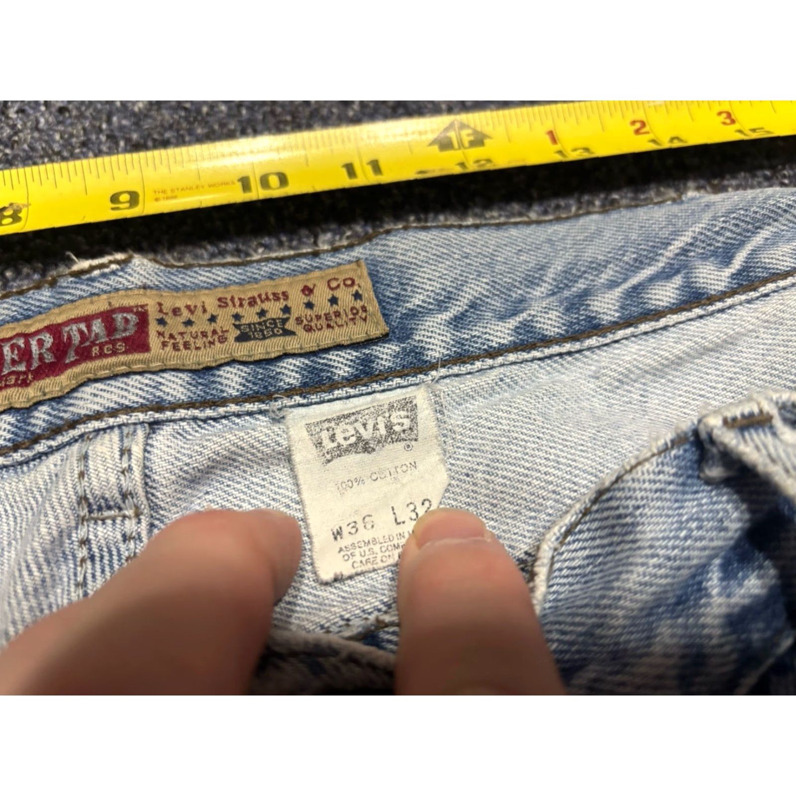 Levi's VINTAGE Levi's Silvertab Jeans Baggy 90s Distressed Blue Denim 36x32 Mens Size US 36 / EU 52 - 3 Thumbnail