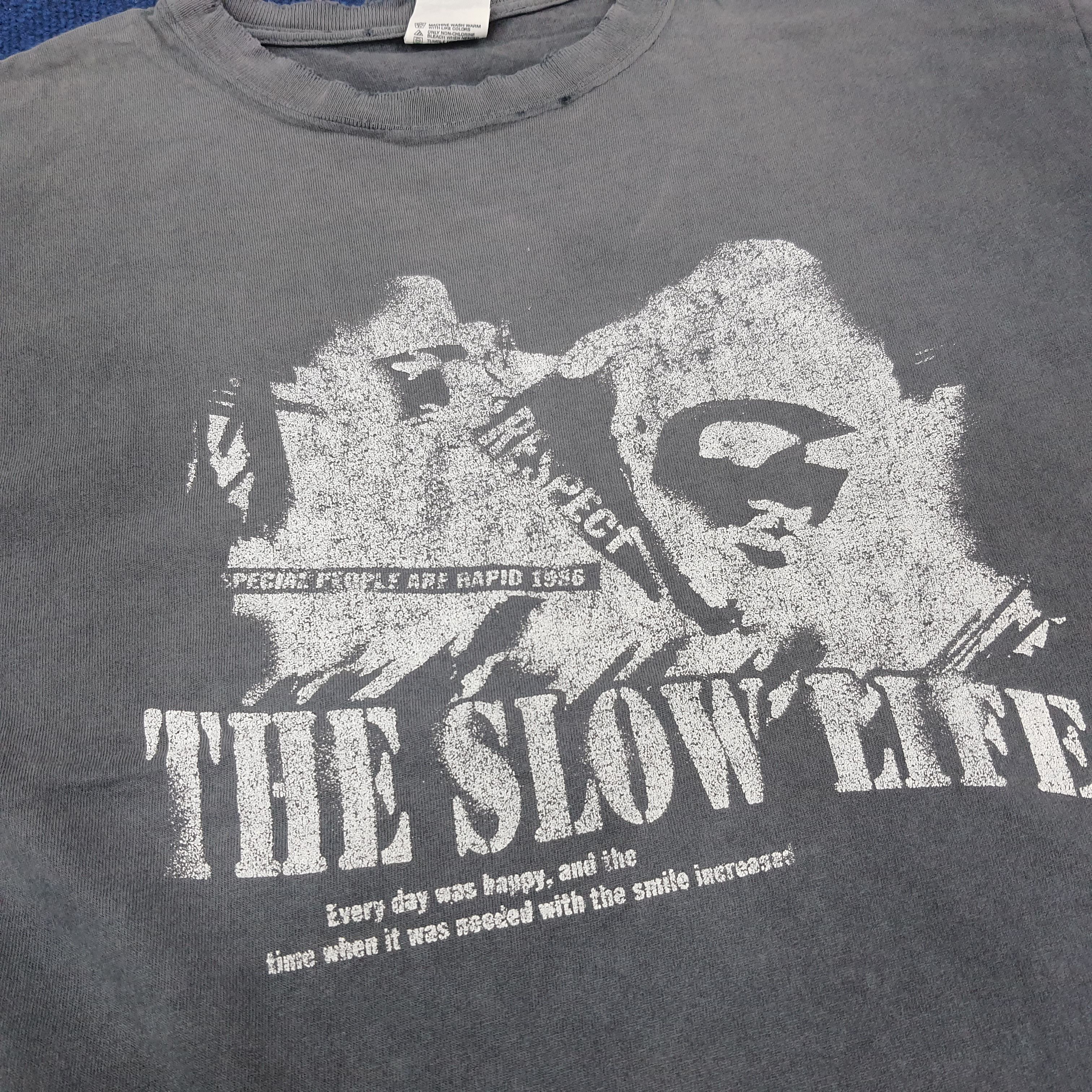Vintage Vintage THE SLOW LIFE Distressed Vintage Tshirt Size US L / EU 52-54 / 3 - 2 Thumbnail
