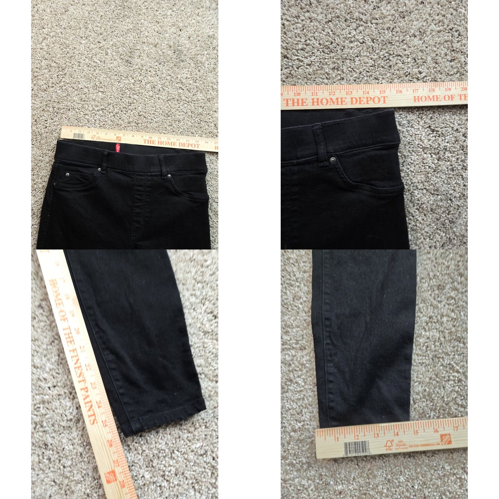 Spanx Spanx Skinny Ankle Jeans Womens Large Black Stretch Denim Jeggings Pull On Slim 5-Pocket Logo Zipper Daywear Casual US Theme Mens? Ladies? Size 24" / US 00 / IT 34 - 8 Thumbnail