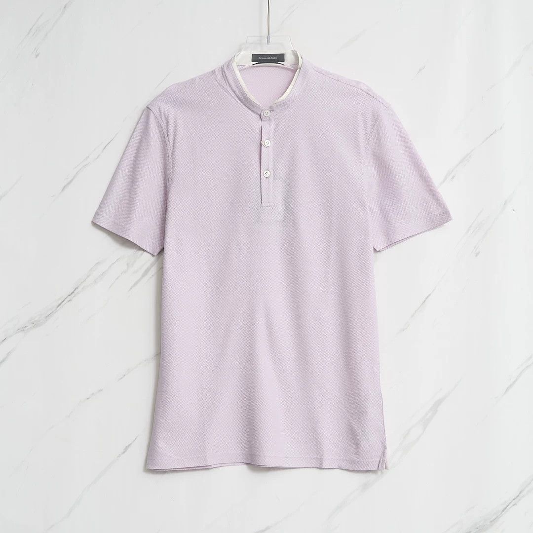 Ermenegildo Zegna Ermenegildo Zegna Men's Henley Textured Top Size US M / EU 48-50 / 2 - 1 Thumbnail