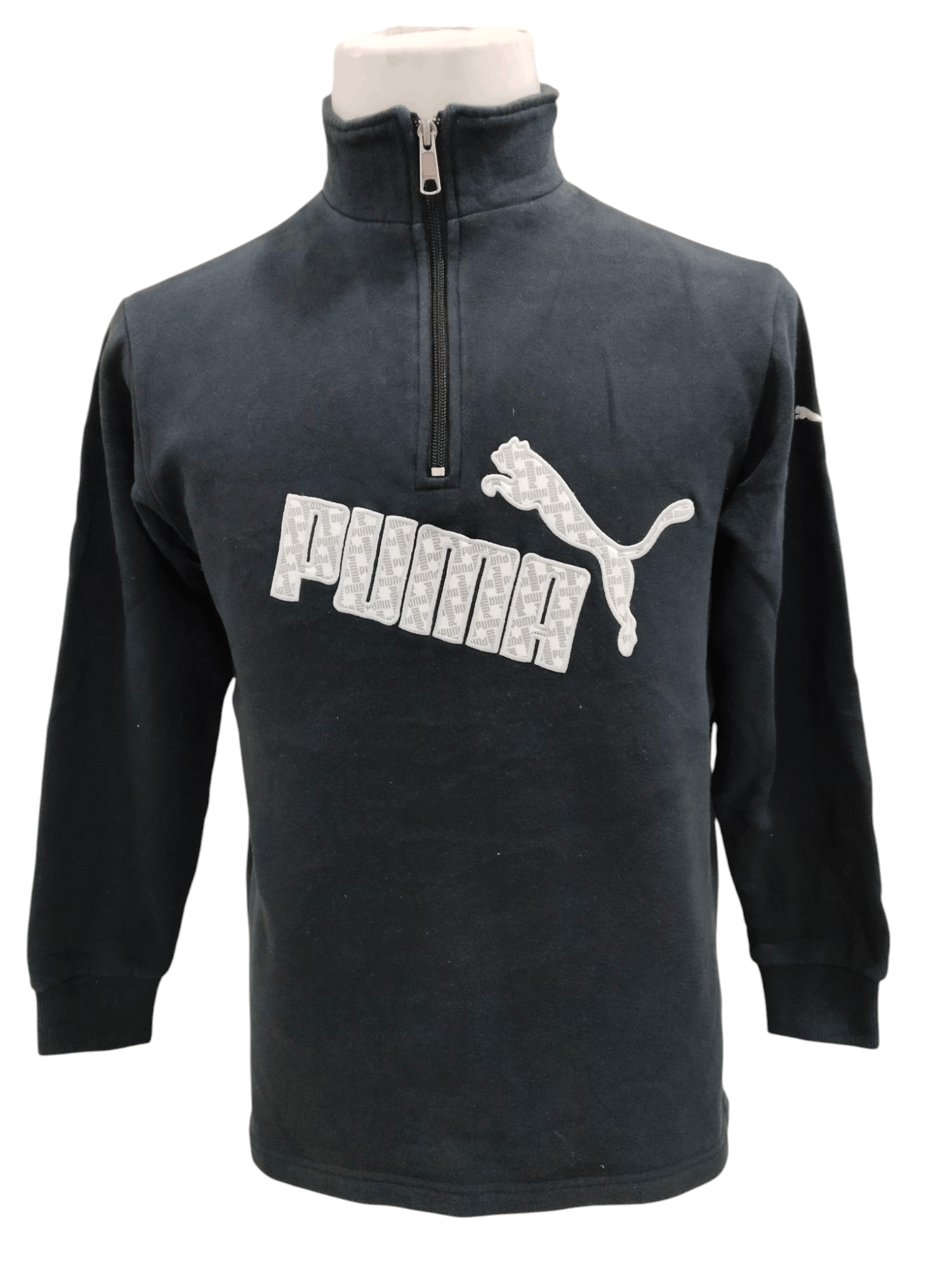 Vintage Puma Half Zipper Embroidery Logo Sweatshirt
