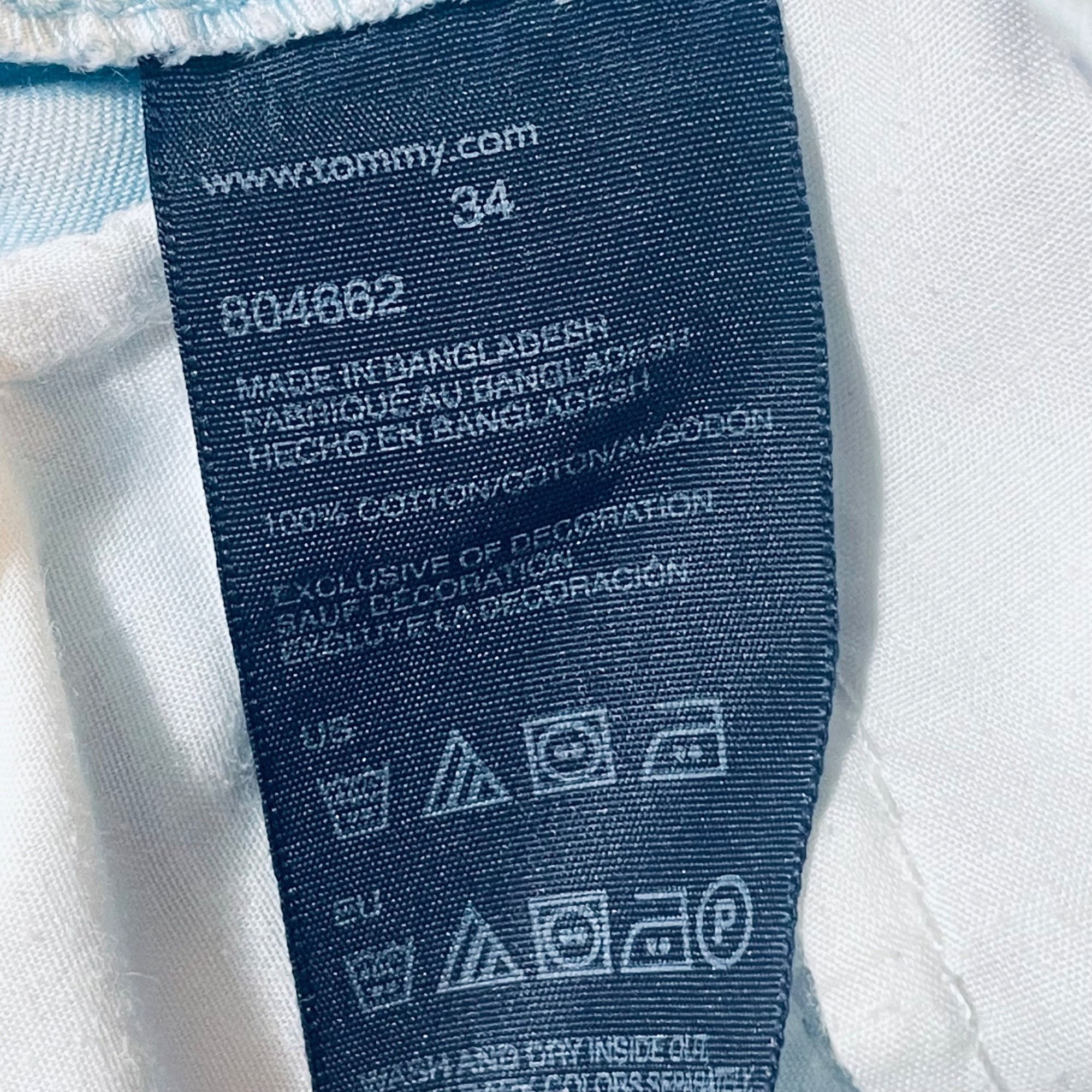 Tommy Hilfiger Tommy Hilfiger Men's Light Blue Chino Shorts Size 34 Cotton Size US 34 / EU 50 - 5 Thumbnail