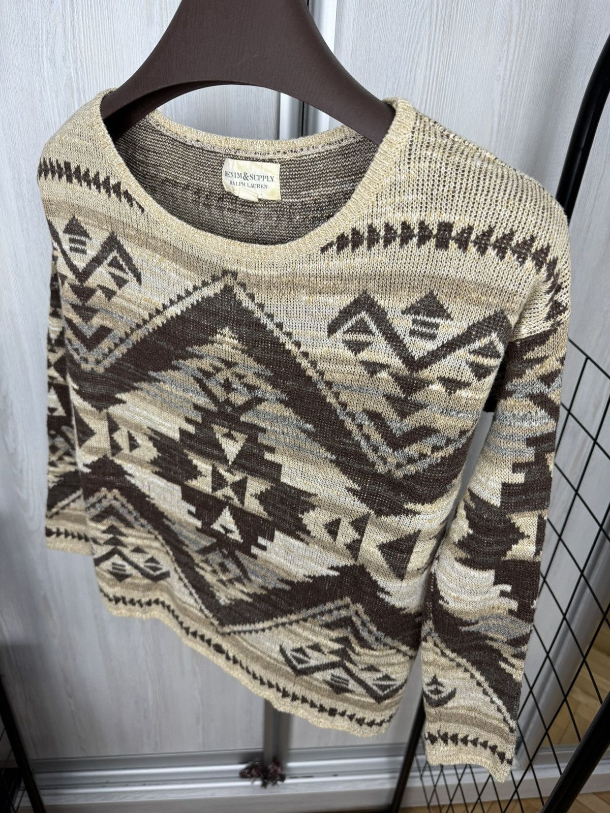 Denim & Supply Ralph Lauren DENIM & SUPPLY RALPH LAUREN Aztec Print Navajo Knit Sweater Size S / US 4 / IT 40 - 5 Thumbnail