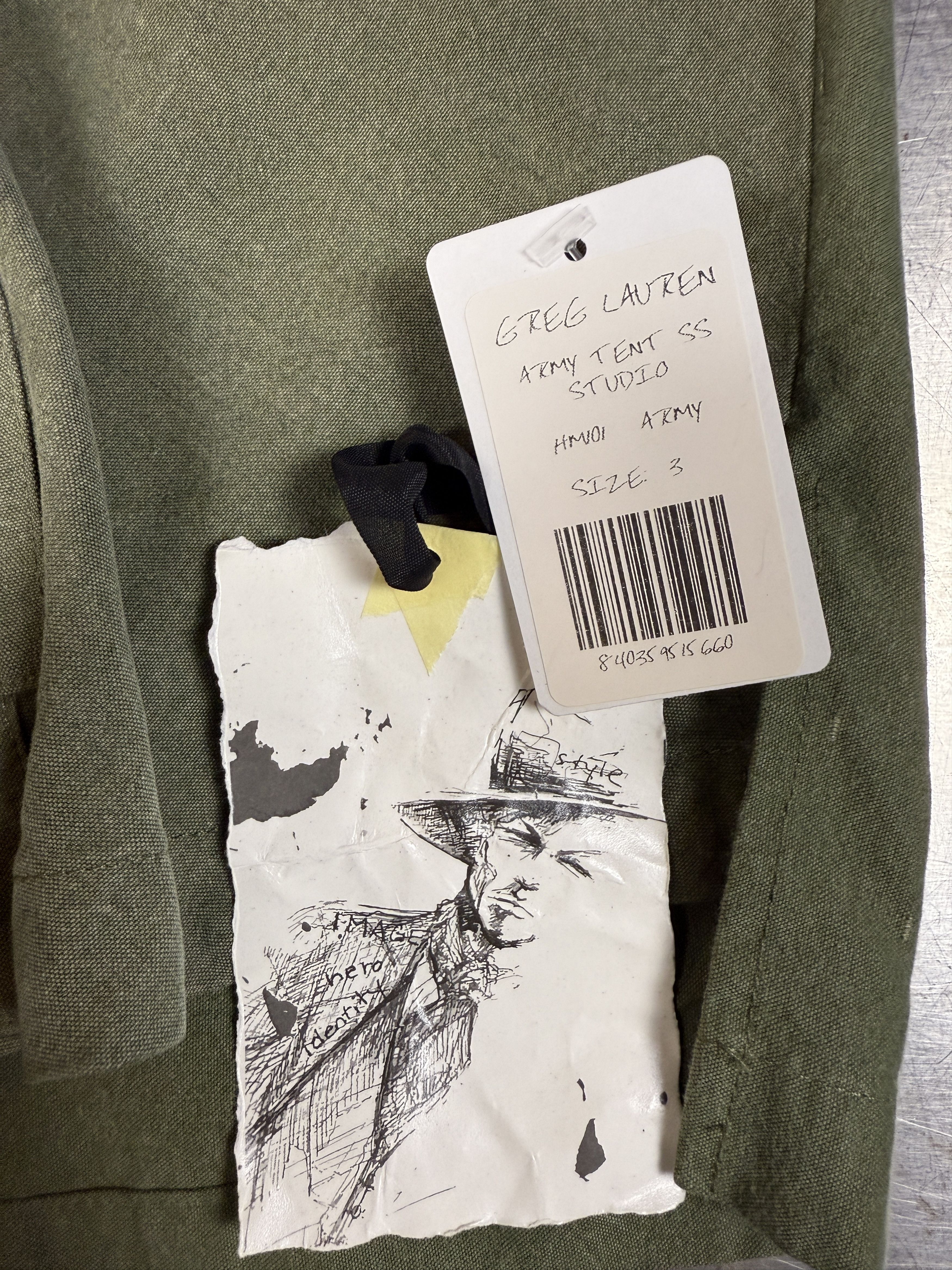 Greg Lauren $950 Greg Lauren Army Tent Short Sleeve Studio Shirt Size US L / EU 52-54 / 3 - 9 Thumbnail