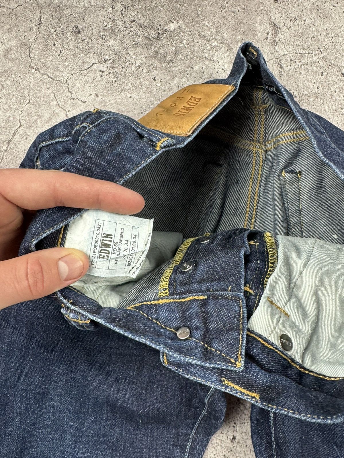 Edwin × Japanese Brand × Vintage CRAZY EDWIN JAPANESSE JEANS Size US 31 - 5 Thumbnail