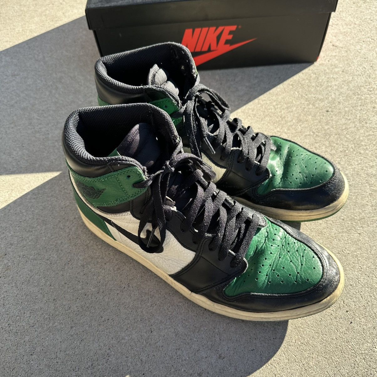 Jordan Brand × Nike × Vintage Air Jordan 1 Retro Pine Green Size US 12 / EU 45 - 5 Thumbnail