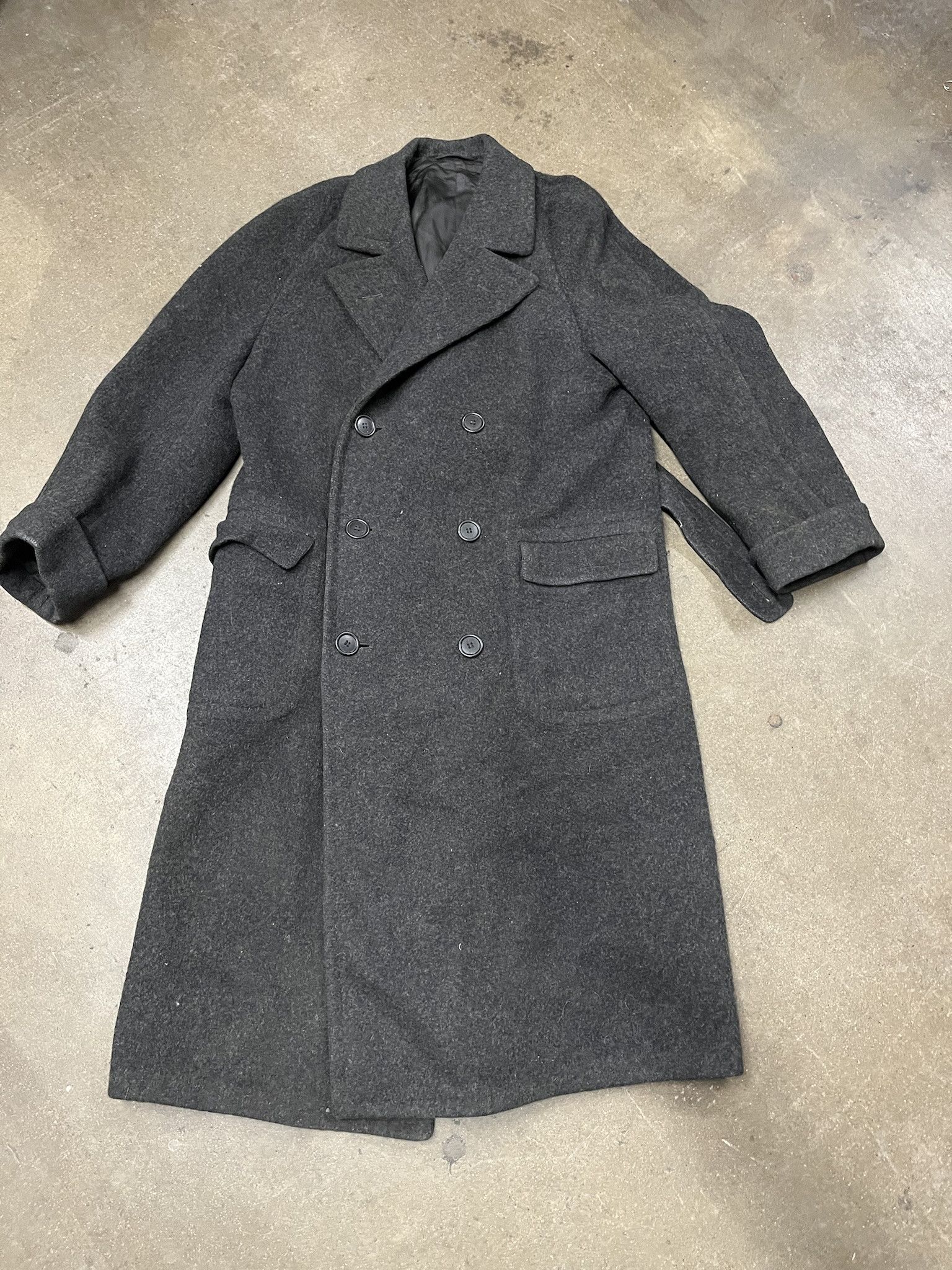 Vintage Vintaeg 1970s Wool Heavy Thick Double Breasted Overcoat Size M Size US M / EU 48-50 / 2 - 1 Thumbnail