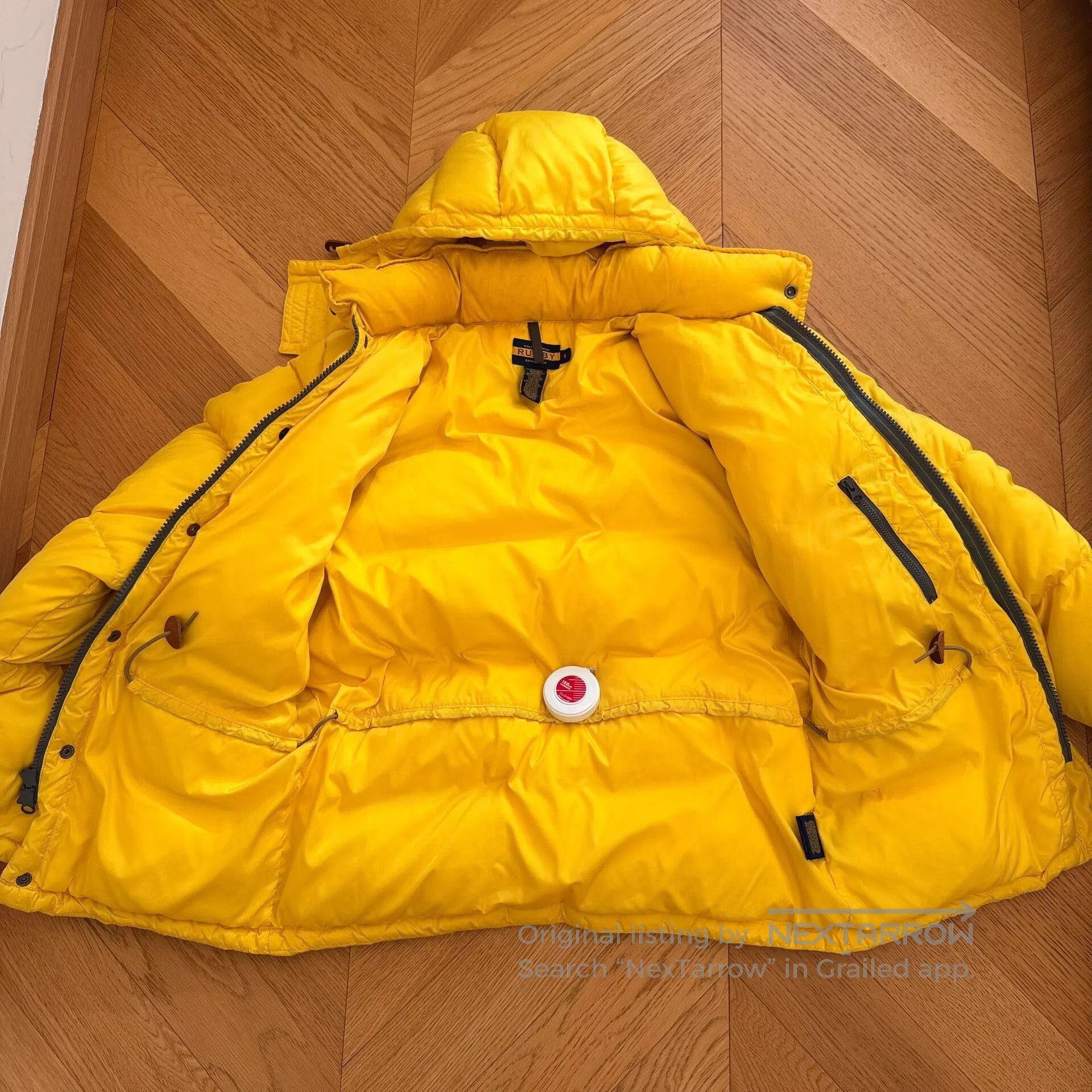 Rugby Ralph Lauren Yellow Hooded Puffer Jacket RL Rugby. Size US S / EU 44-46 / 1 - 3 Thumbnail