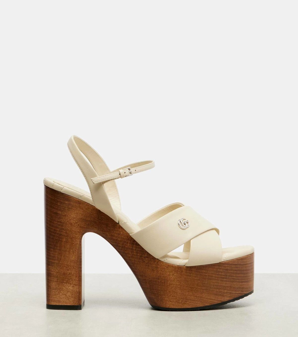 Gucci o1loc1c0426 835313 Women's Platform Sandals in White Size US 6 / IT 36 - 1 Thumbnail