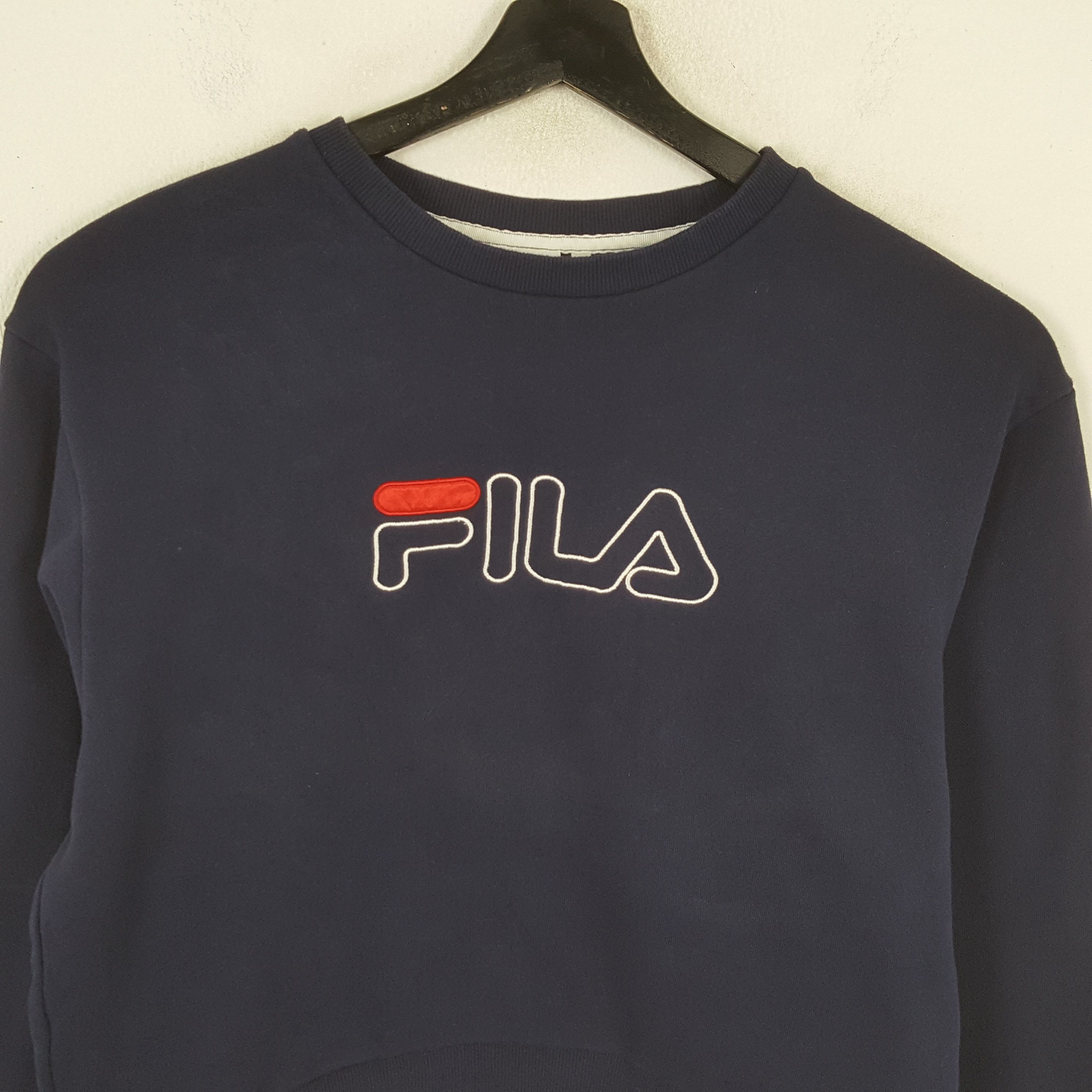 Fila × Vintage FILA Center Spellout Design Sweatshirt Size US M / EU 48-50 / 2 - 2 Thumbnail